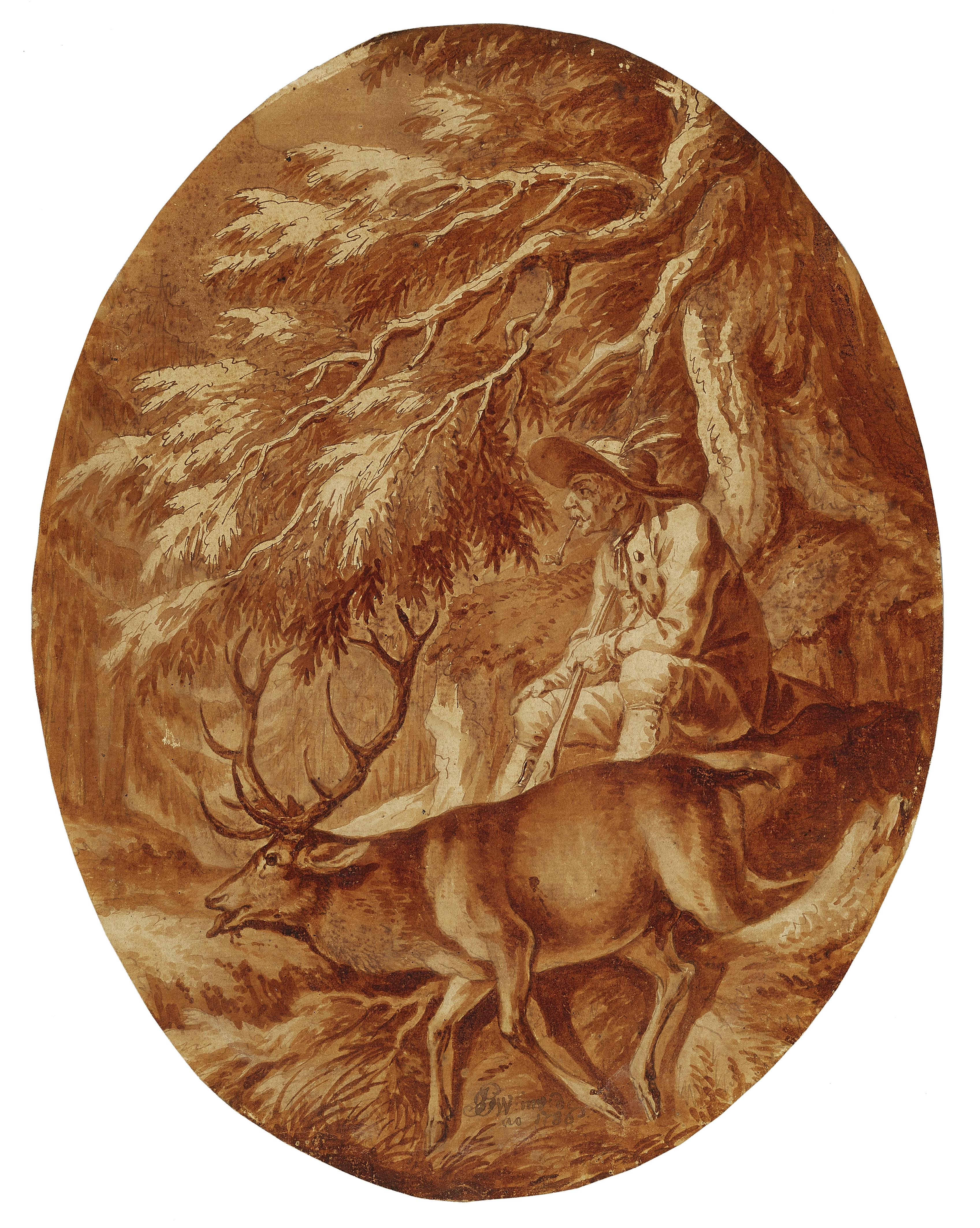 Johann Georg Winter - Jäger mit Hirsch
Jäger mit Keiler - image-1