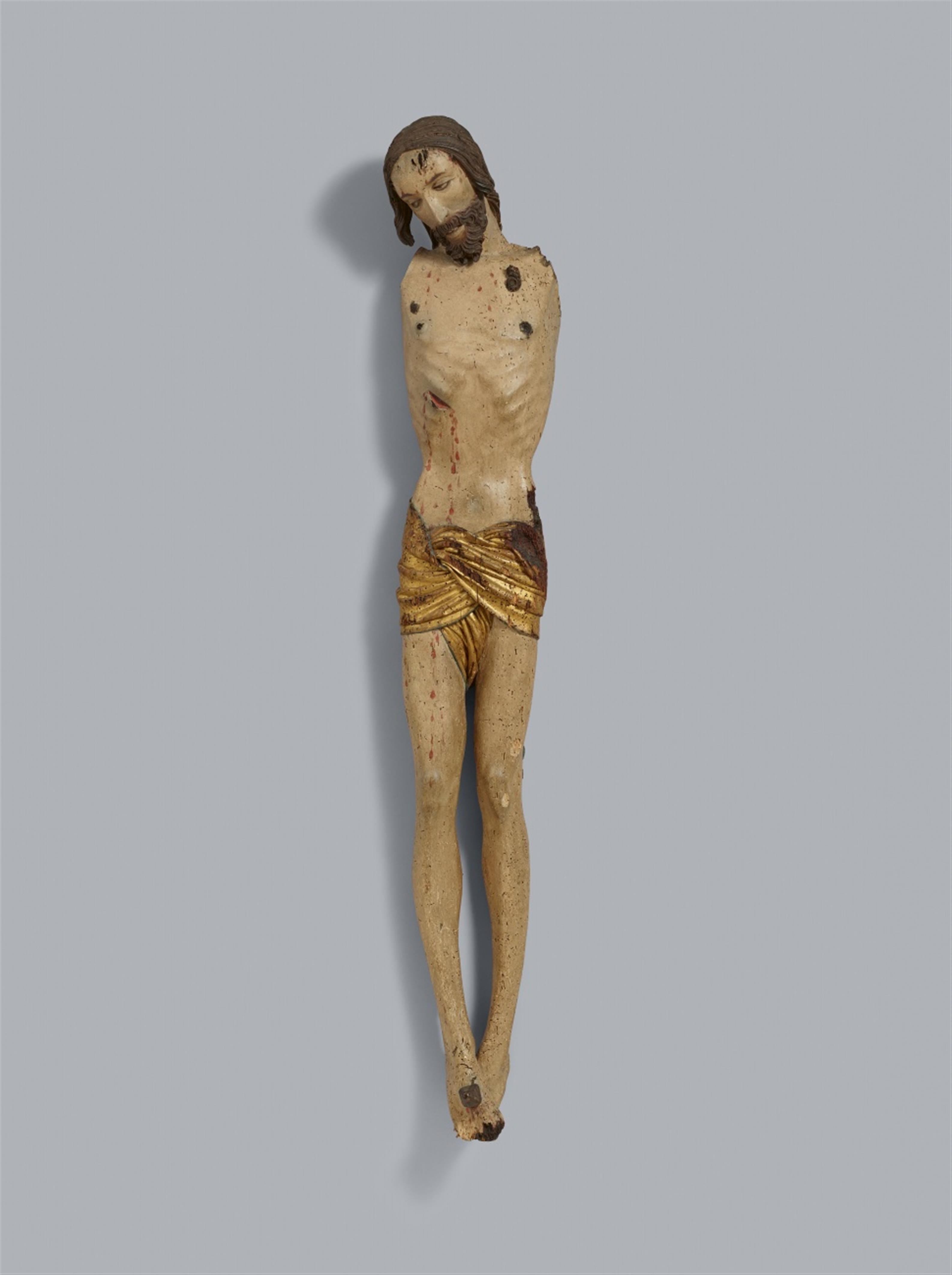 Probably Alpenländisch 1st half 15th century - A carved wood Corpus Christi, presumably Alpine Region, 1st half 15th century - image-1