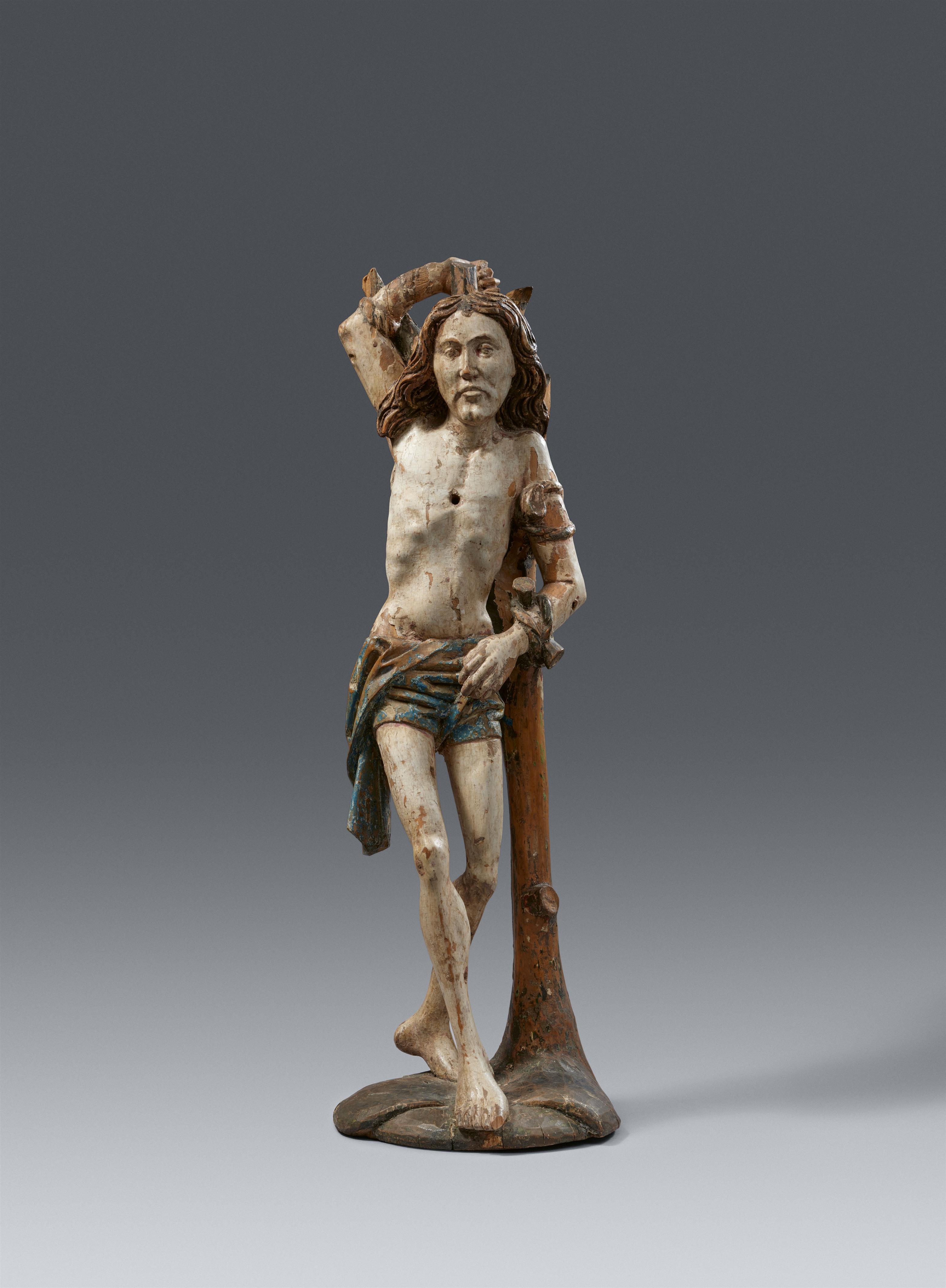 Probably Tyrol late 15th century - A carved wood figure of St Sebastian, presumably Tyrol, late 15th century - image-1