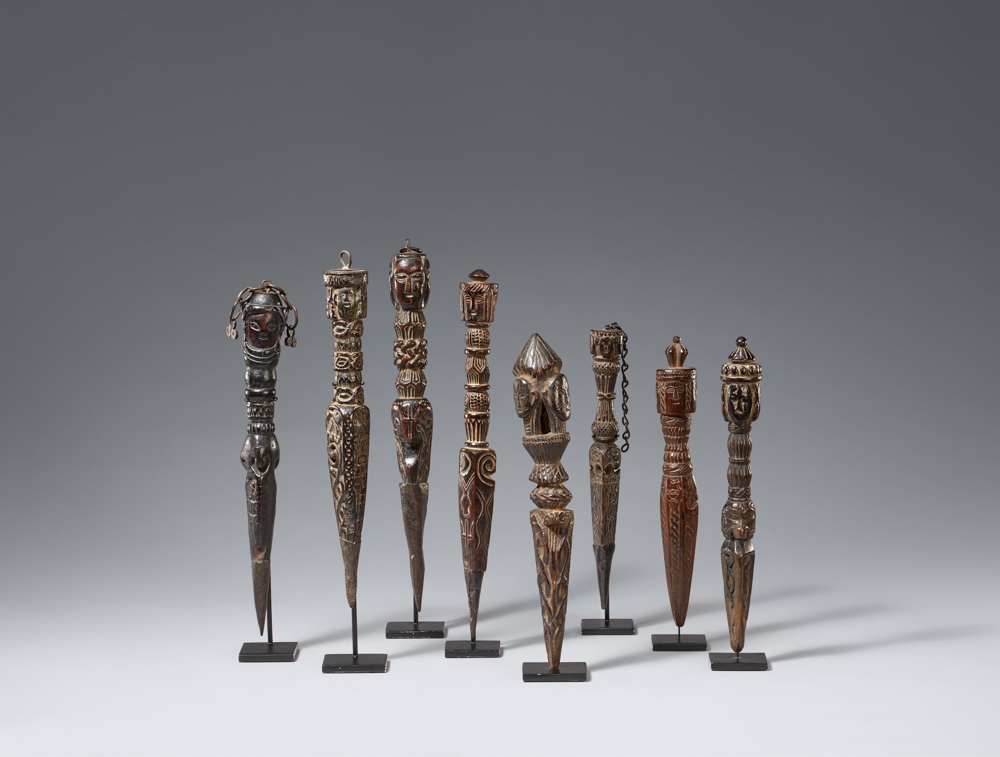 A collection of eight Nepalese wooden phurbu. 19th-20th century - image-1