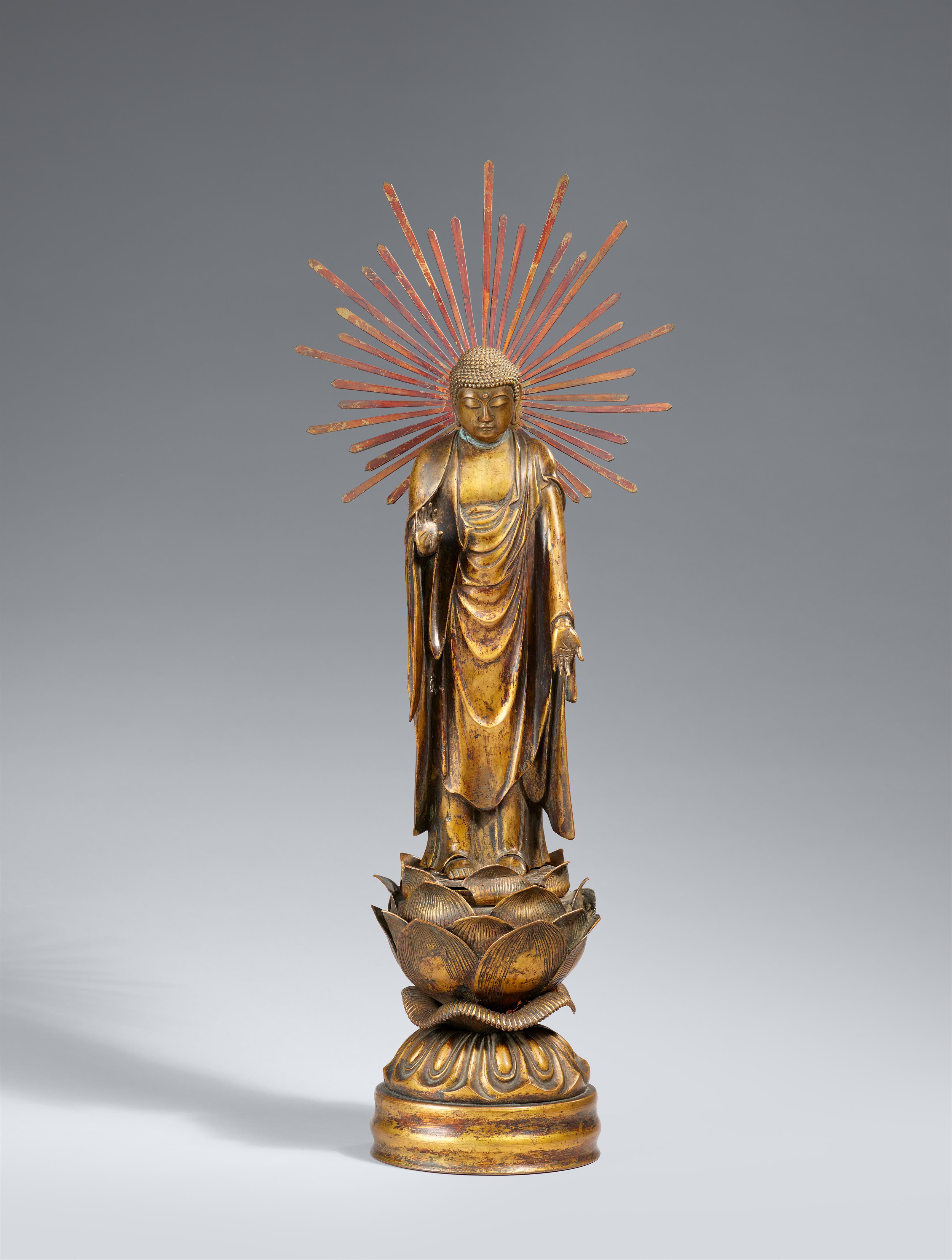 A bronze figure of Amida Butsu. Second half 19th century - image-1