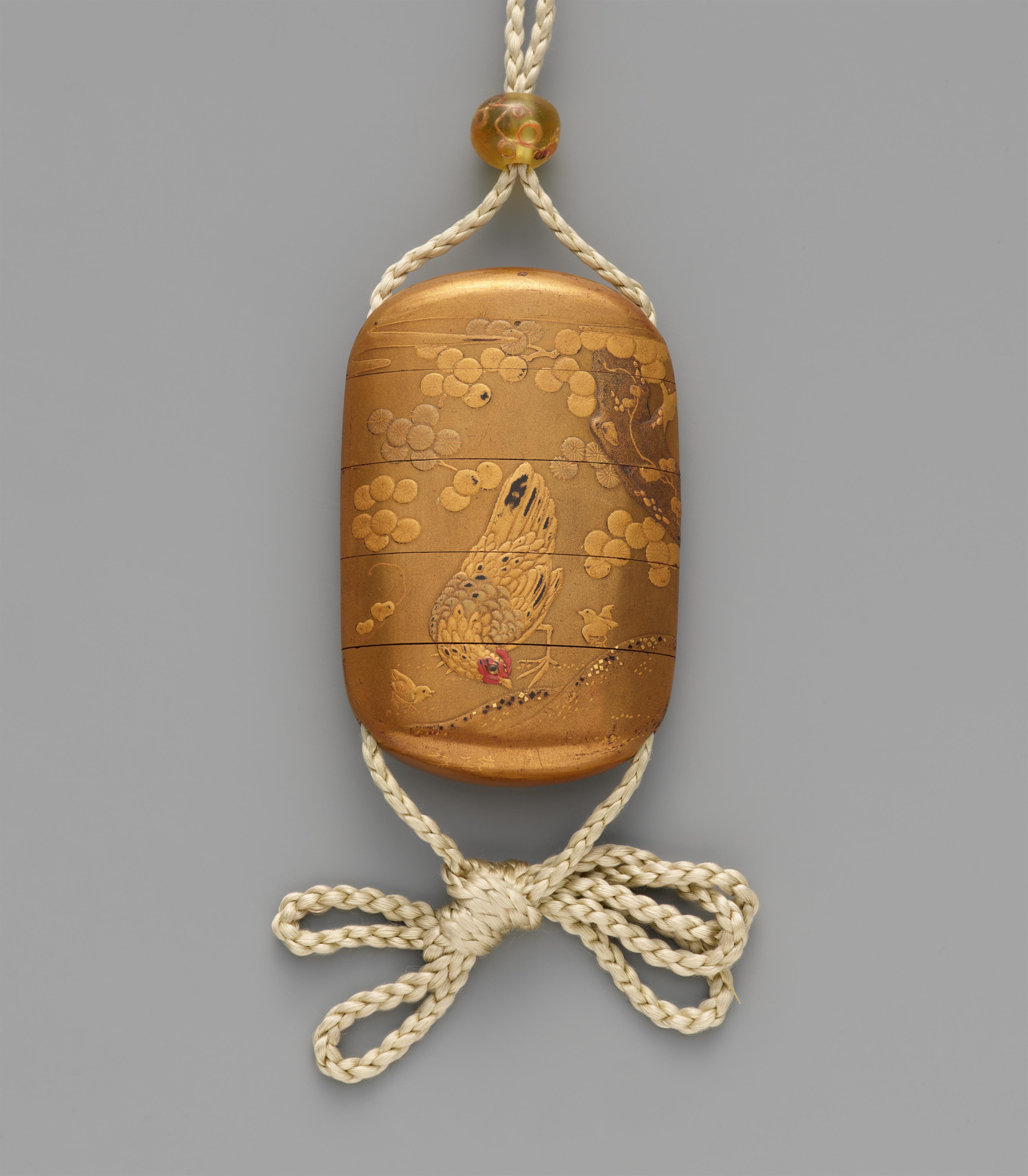 An oval four-case inrô. Mid-19th century - image-2