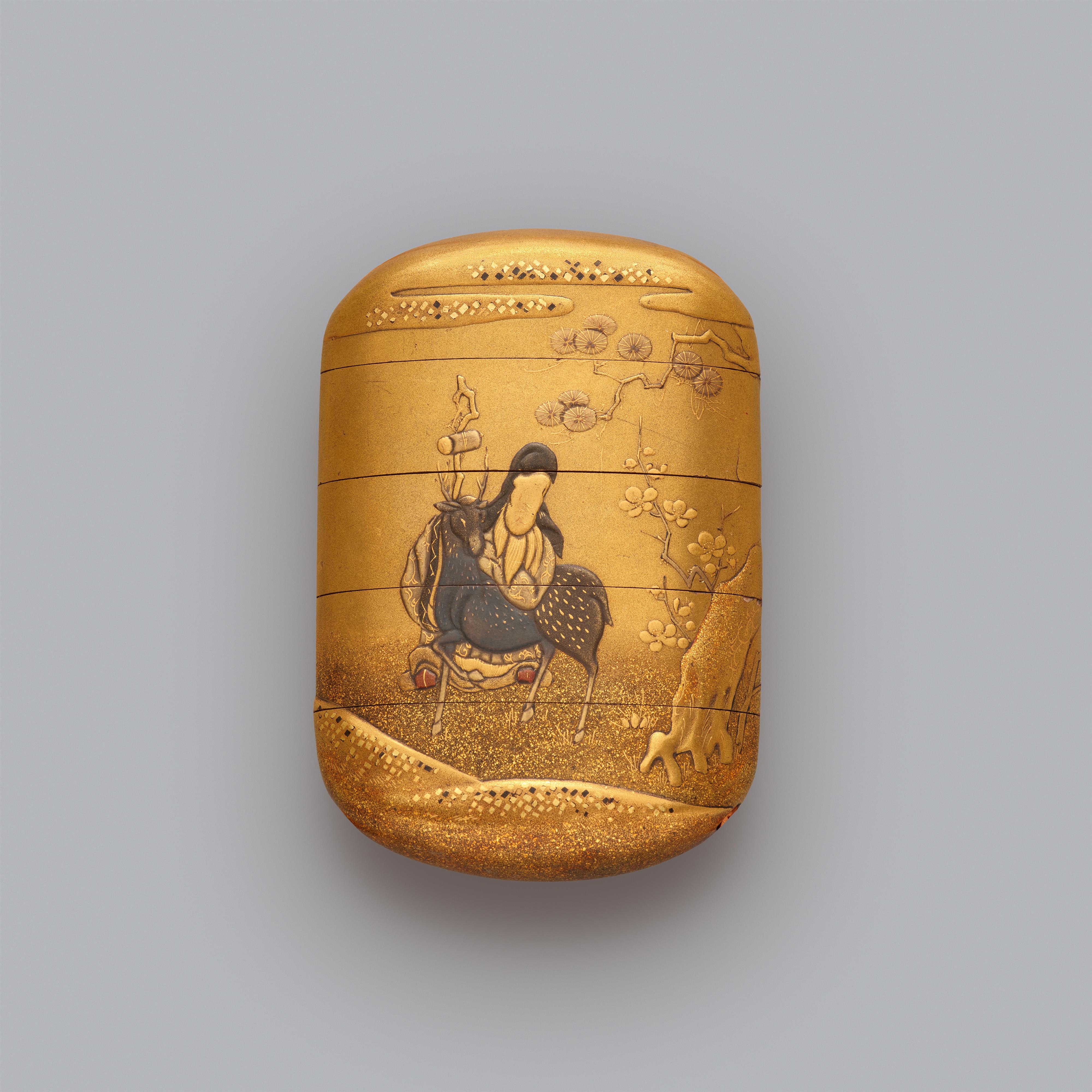 A four-case gold lacquer inrô. Mid-19th century - image-1