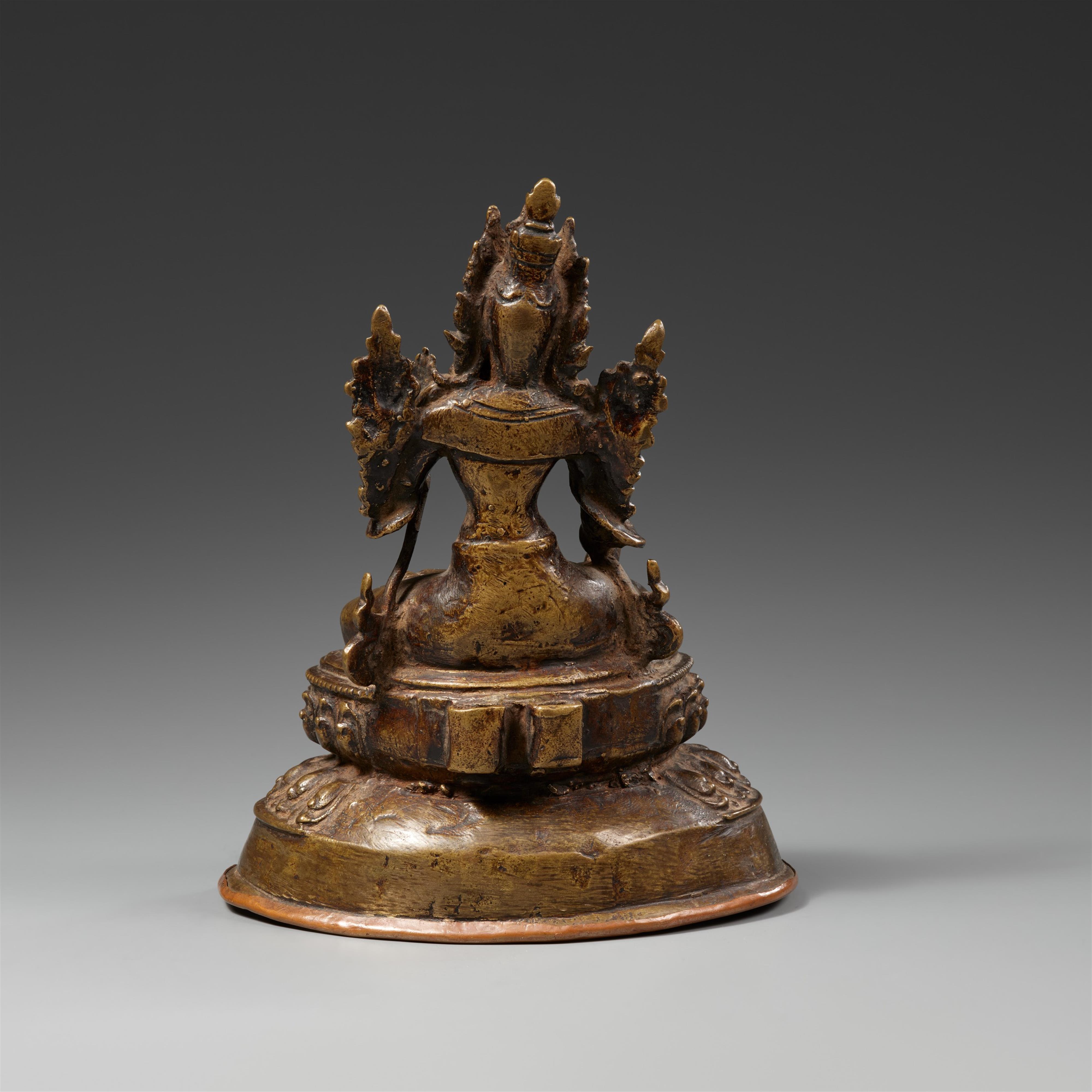 A Nepalese bronze figure of a Green Tara (Shyamatara). 19th century - image-2