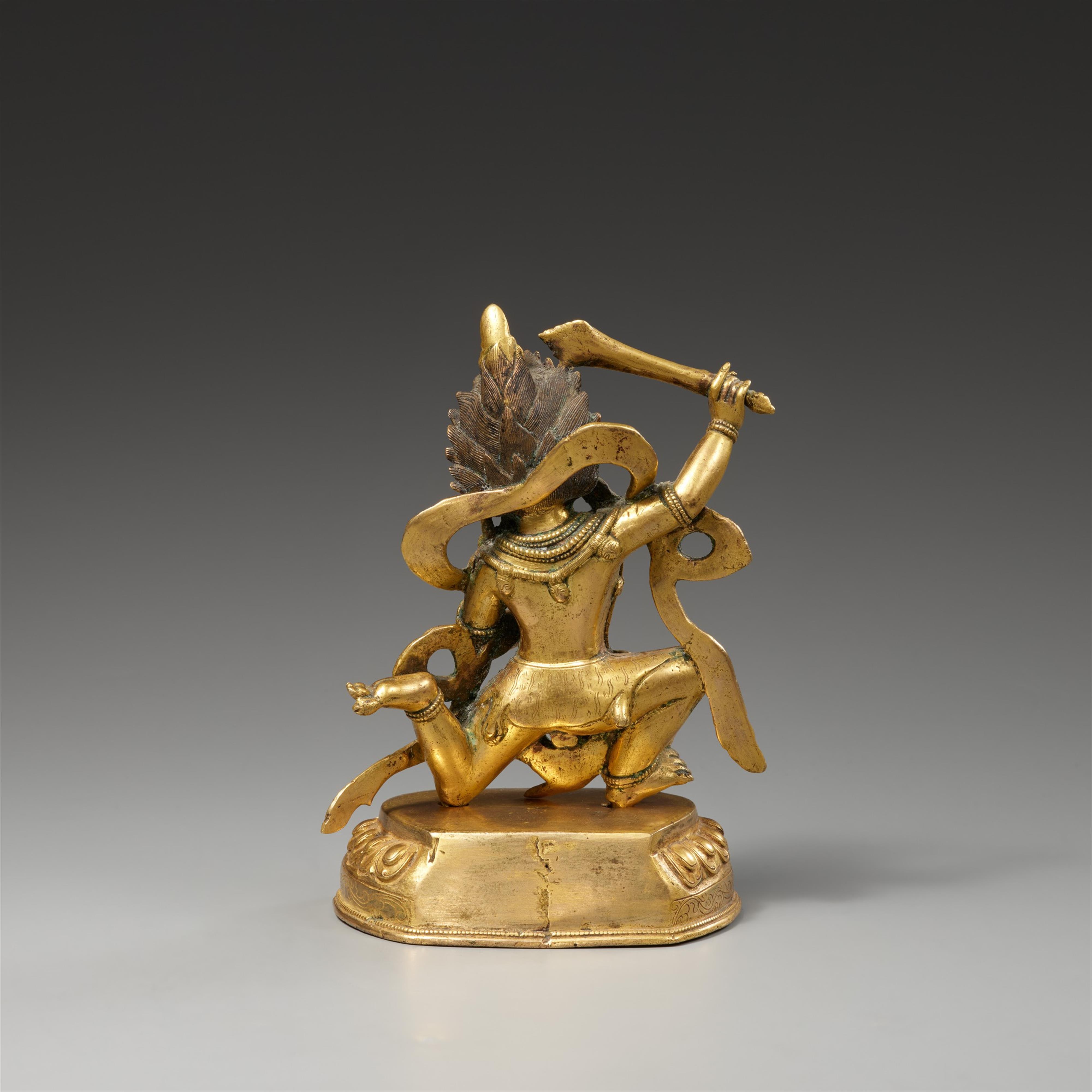 A Tibetan fire-gilt bronze figure of Achala. 18th/19th century - image-2