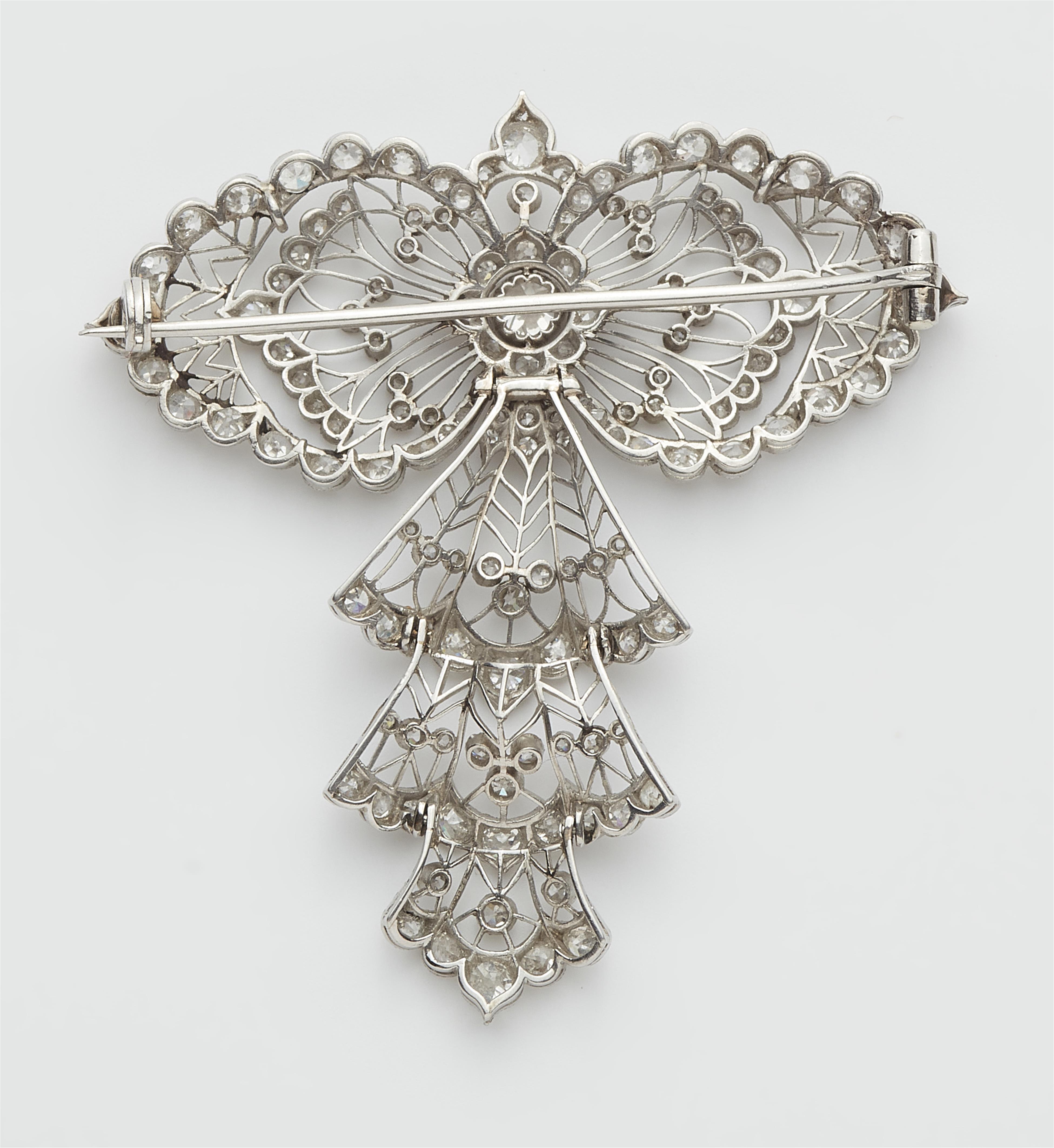 A platinum and diamond Belle Epoque bow brooch. - image-2