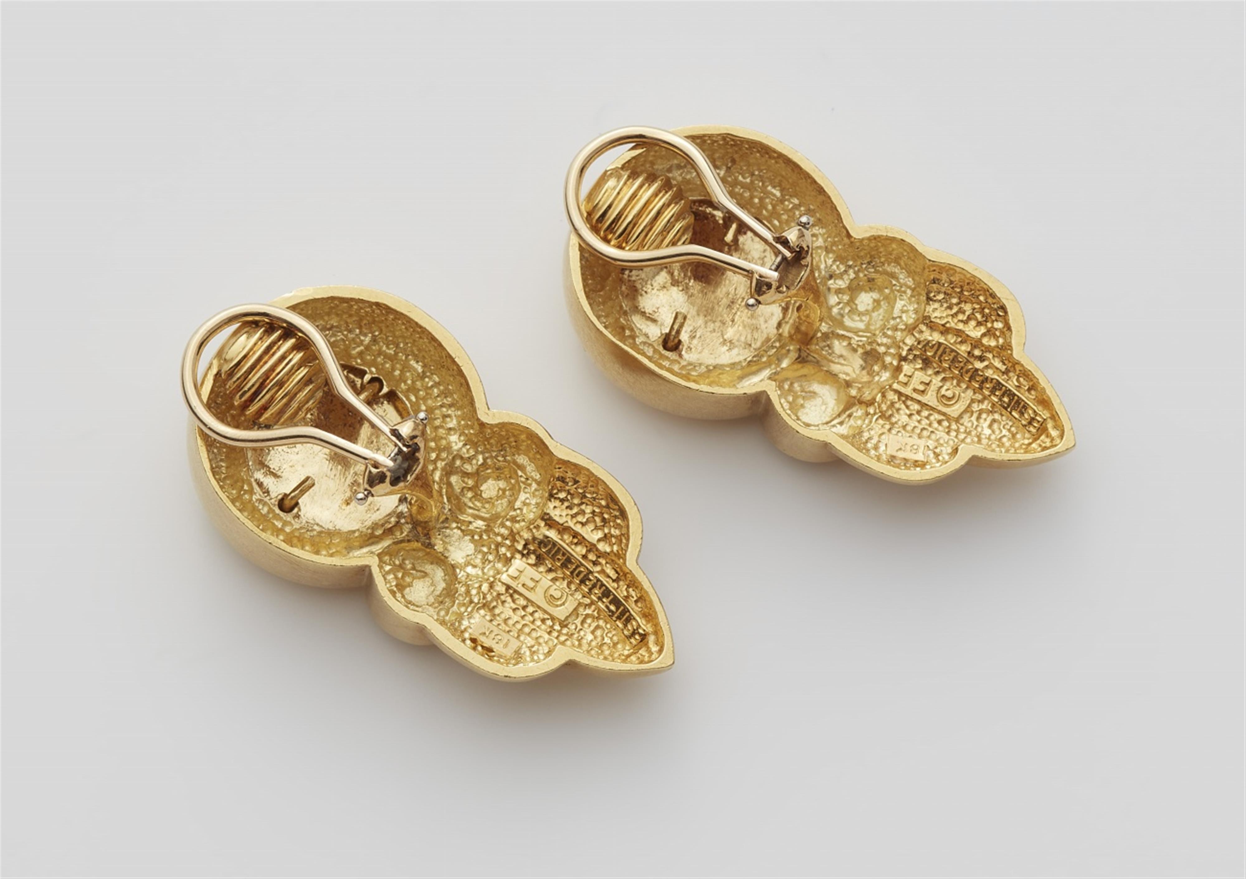 A pair of 18k gold Antique Revival style earrings - image-2