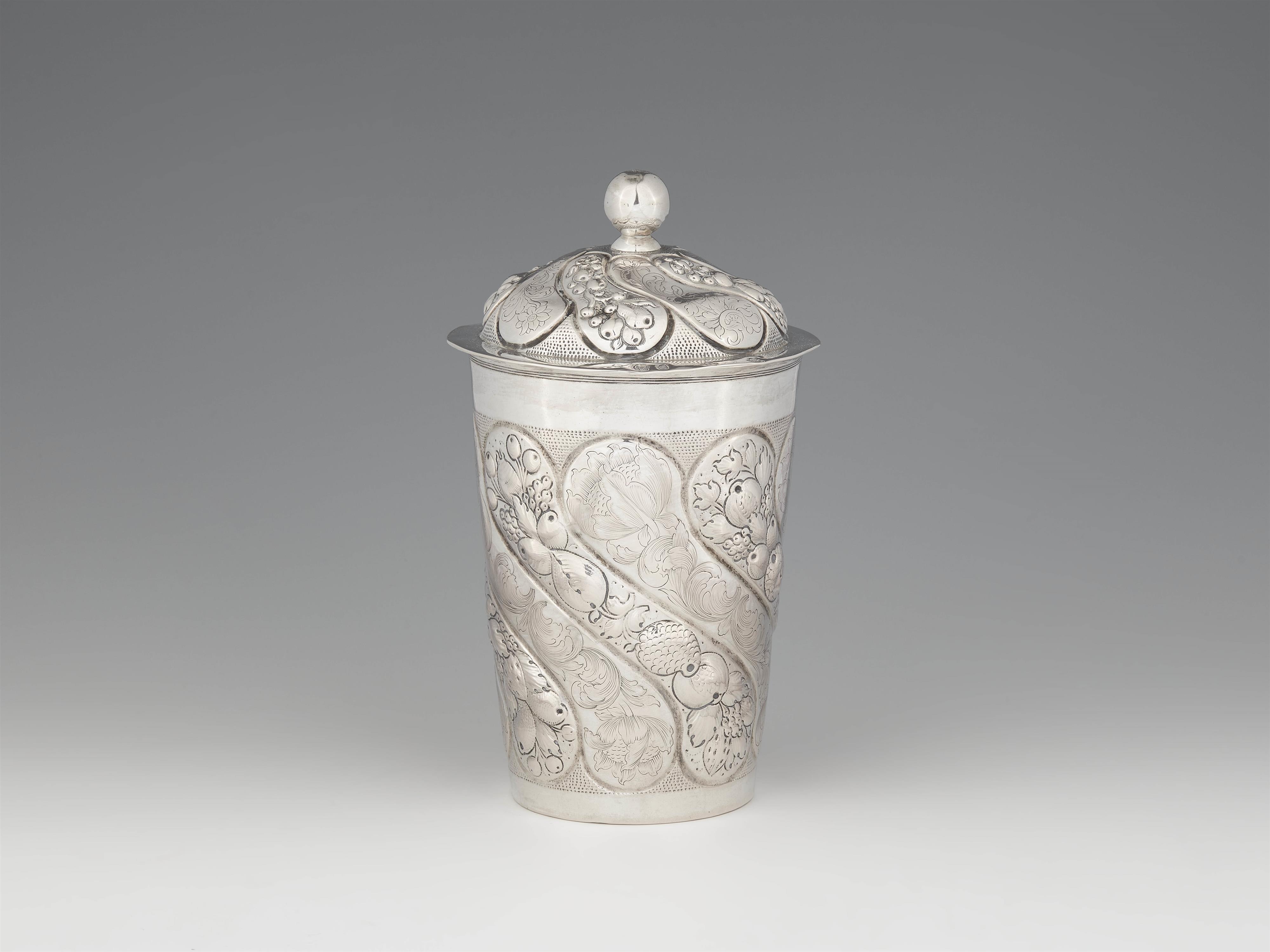 A Silesian silver beaker and cover - image-1