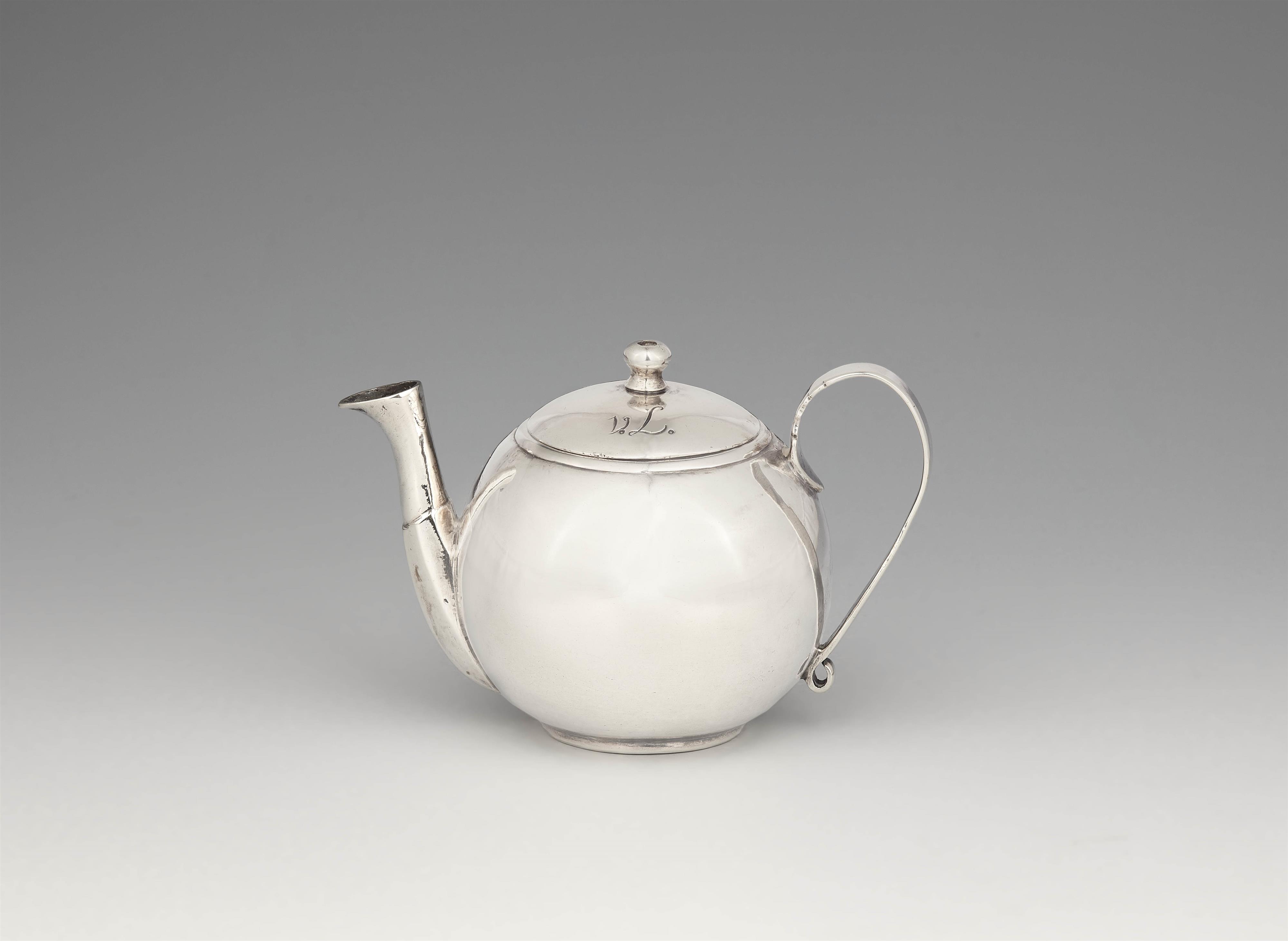 A miniature Prussian silver teapot - image-1