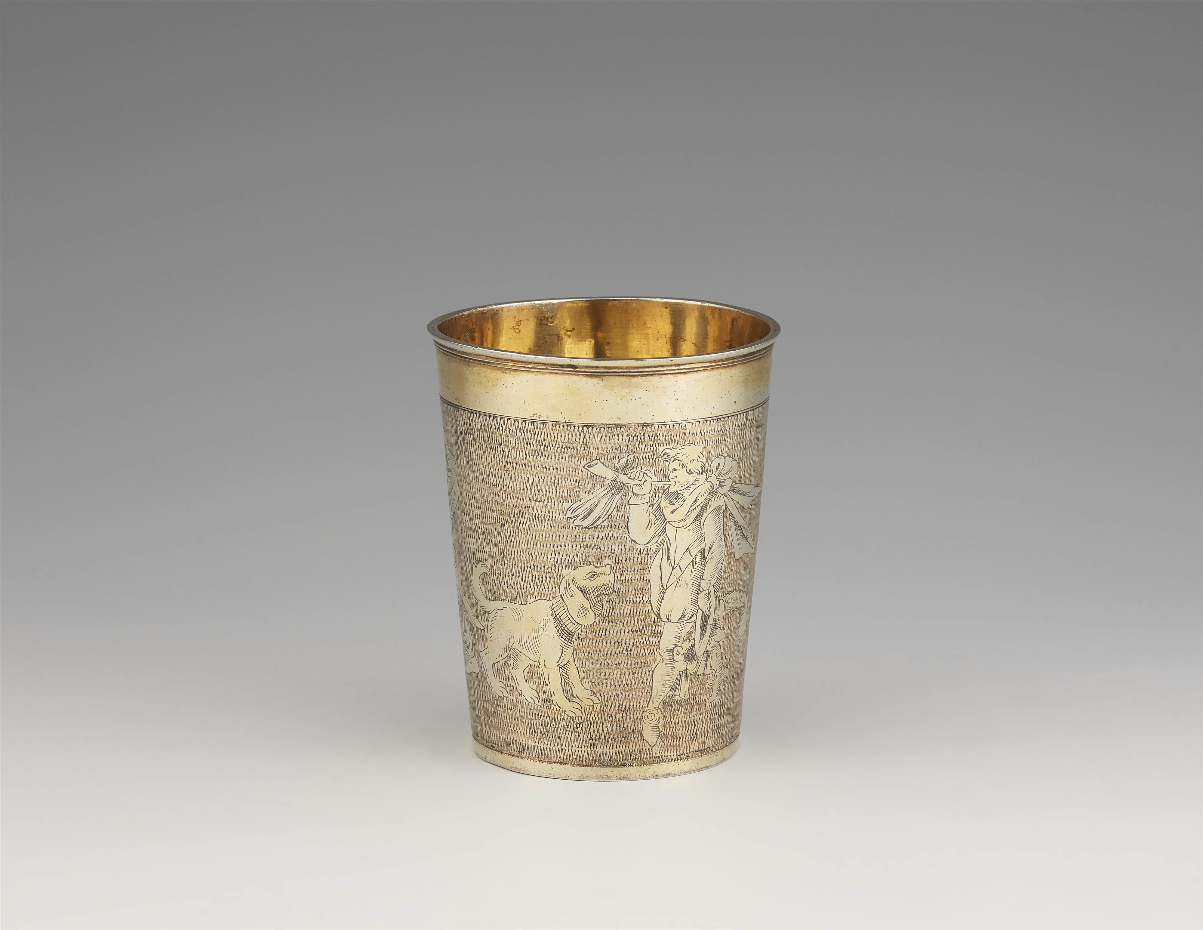 A Leipzig silver gilt beaker - image-2