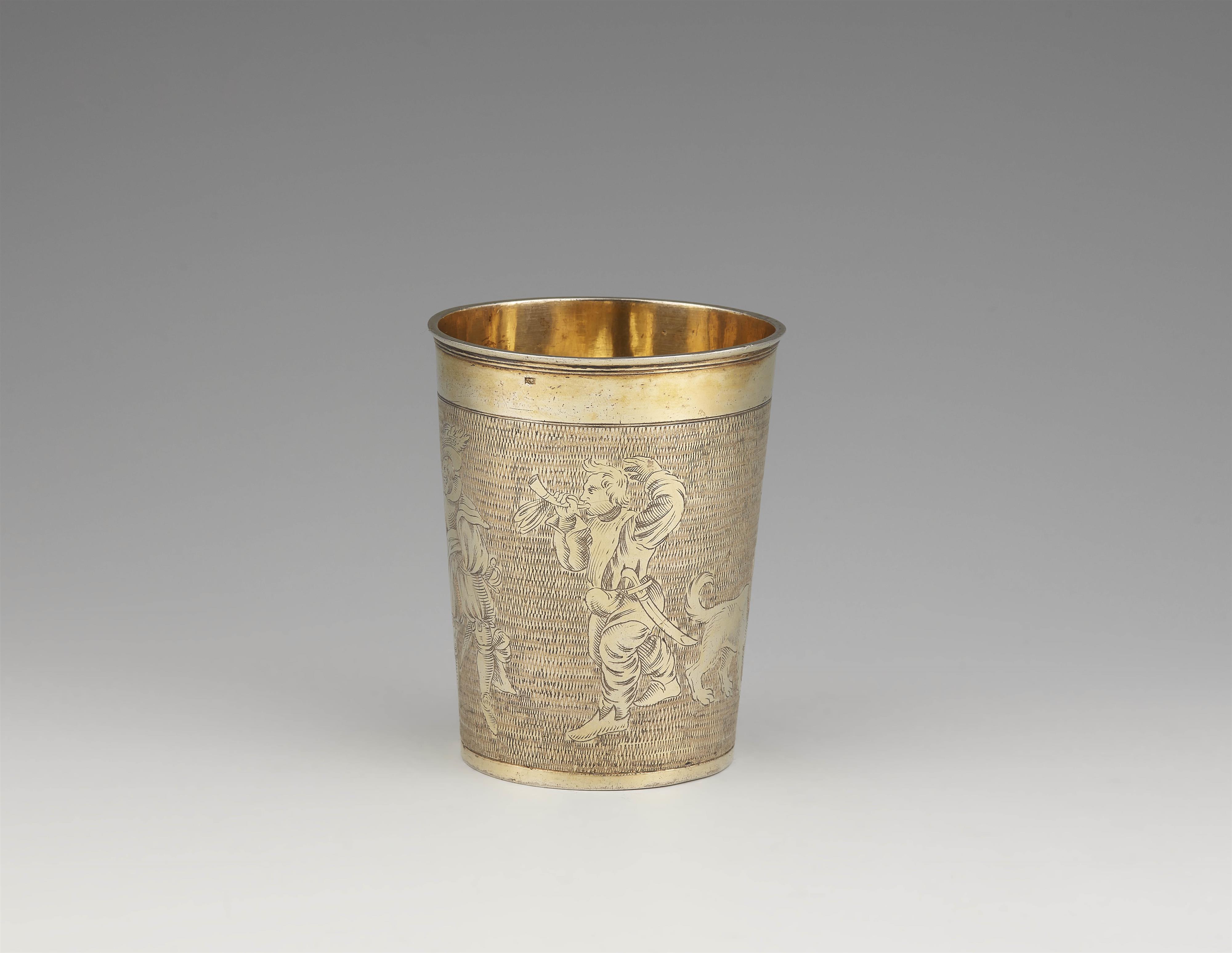 A Leipzig silver gilt beaker - image-3