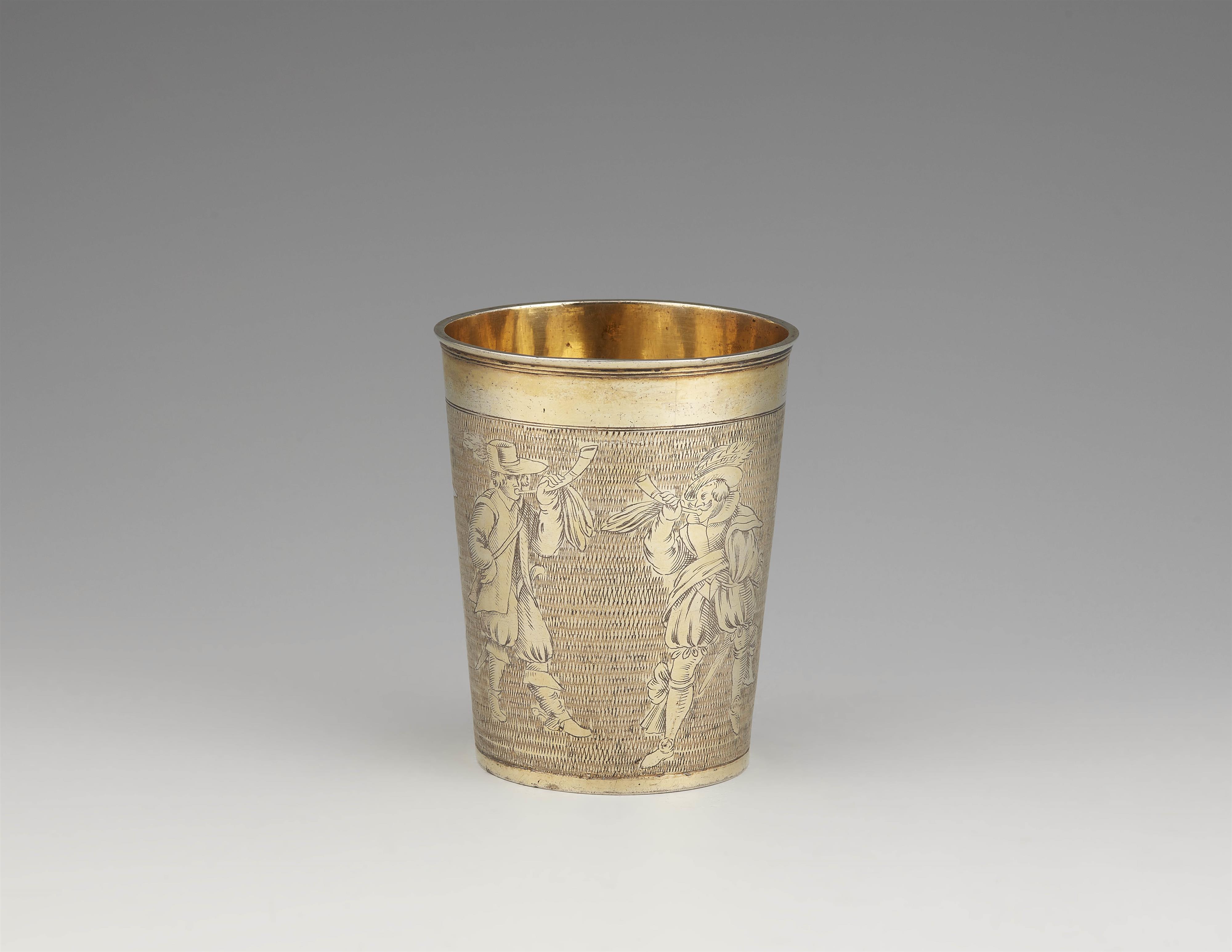 A Leipzig silver gilt beaker - image-1