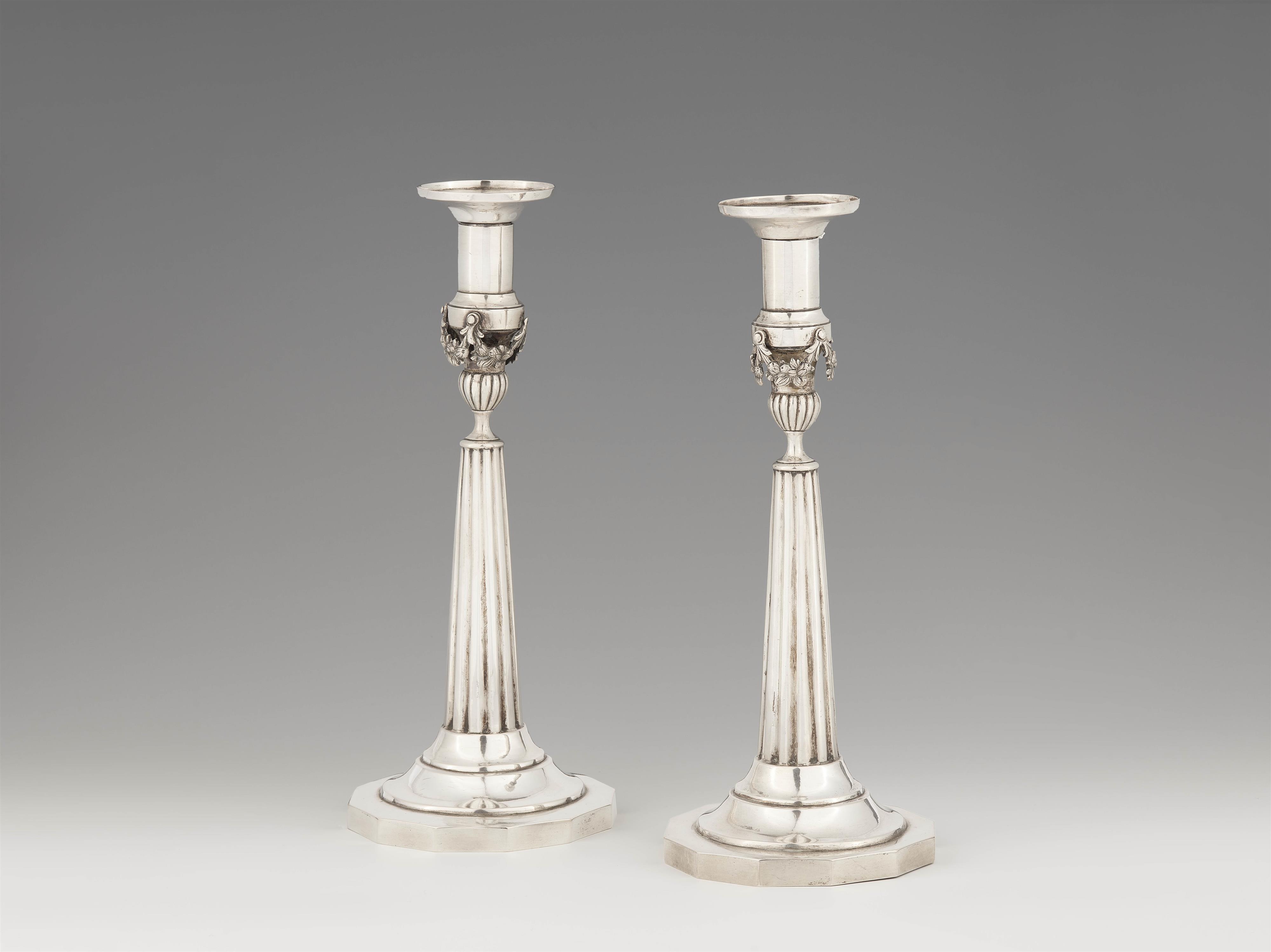 A pair of Berlin silver candlesticks - image-1