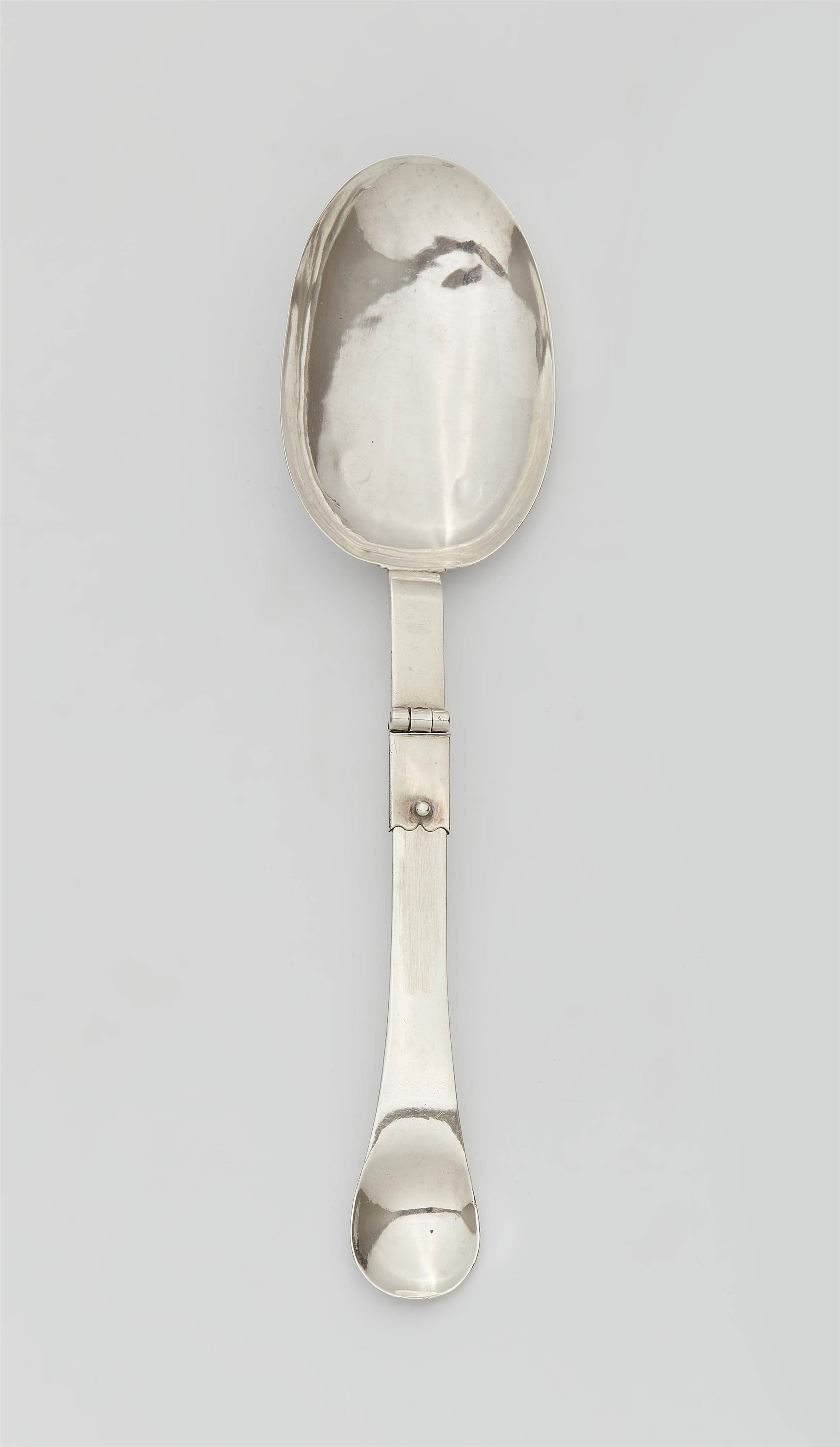 A Nuremberg silver folding spoon - image-1