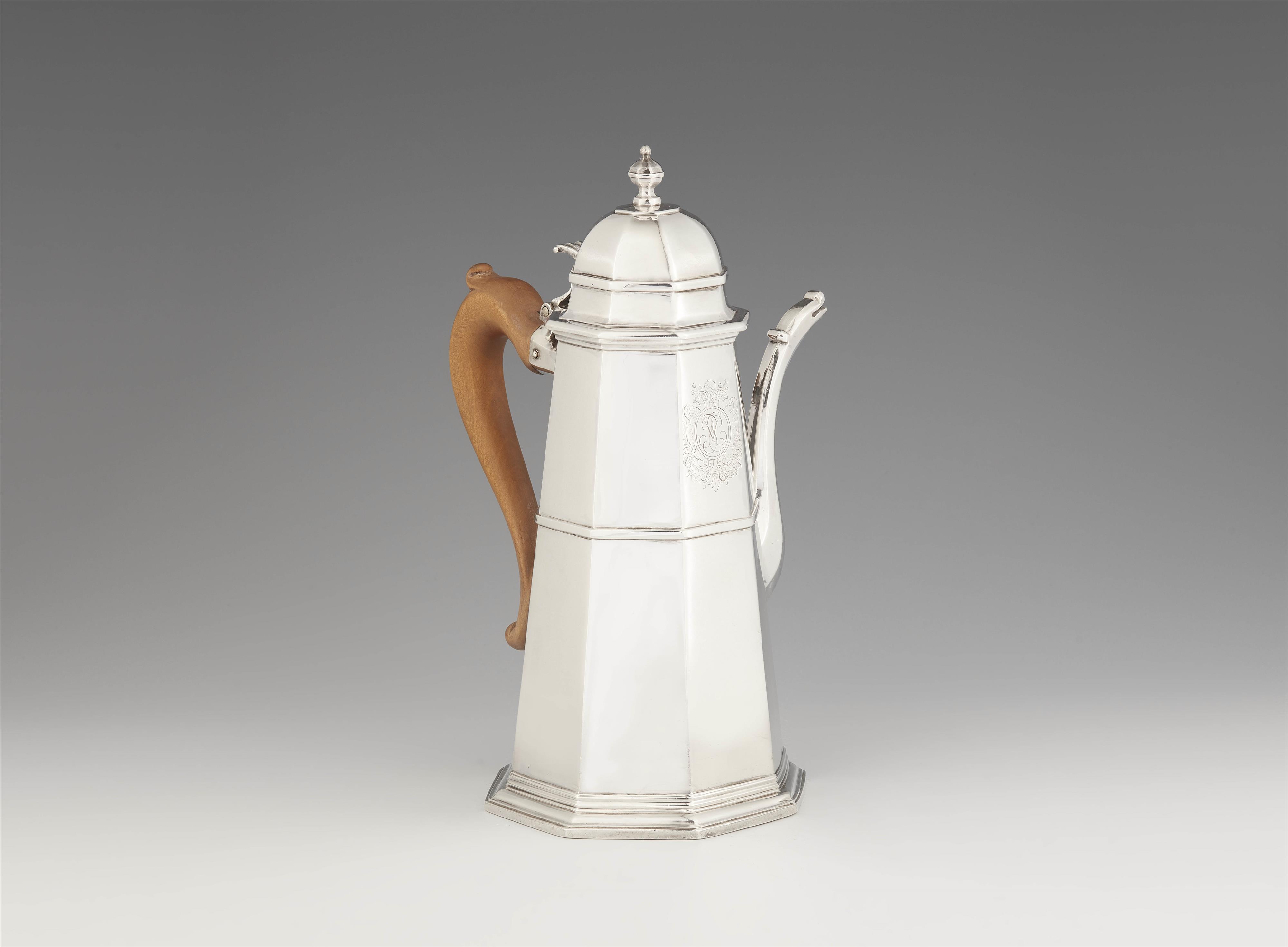 A Queen Anne silver coffee pot - image-1