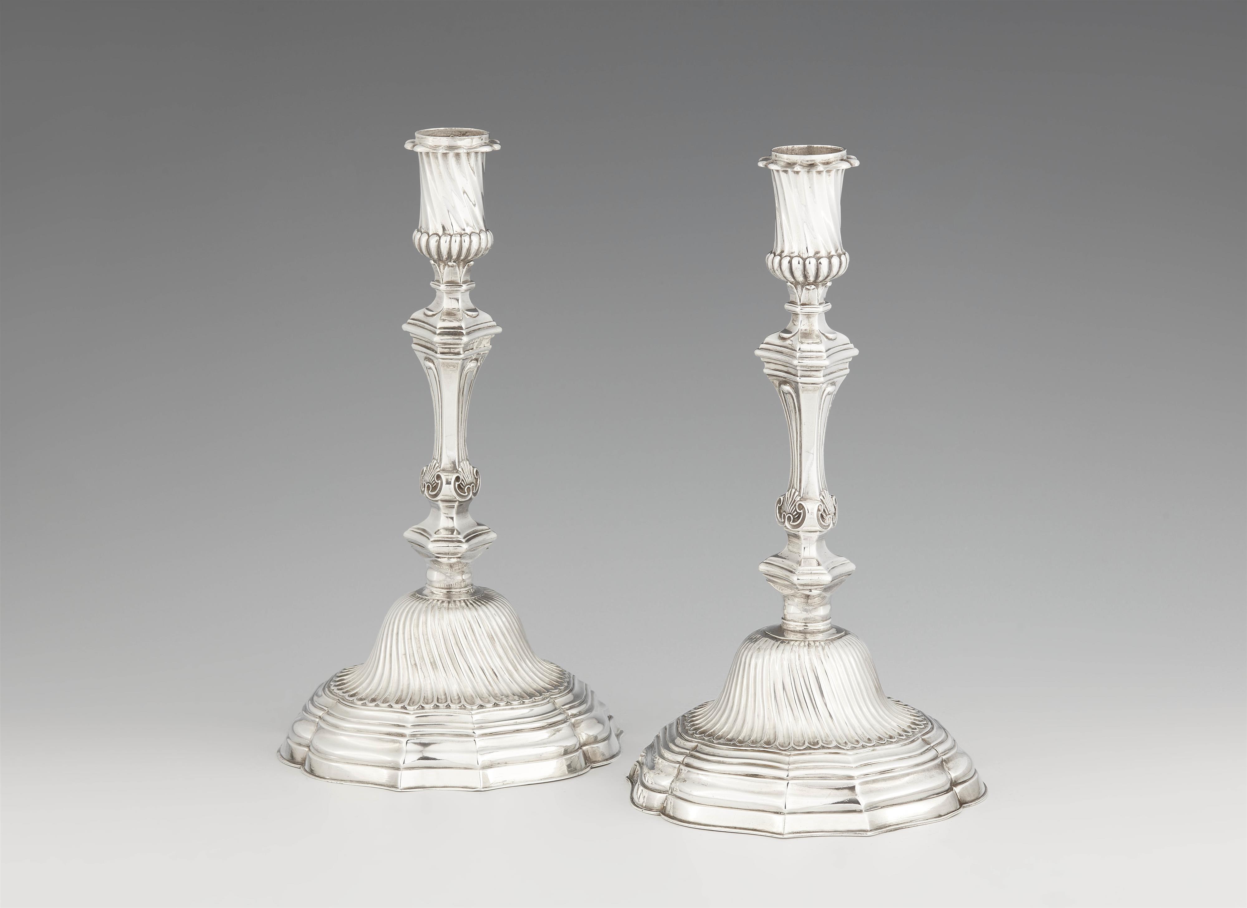 A pair of French silver candlesticks - image-1