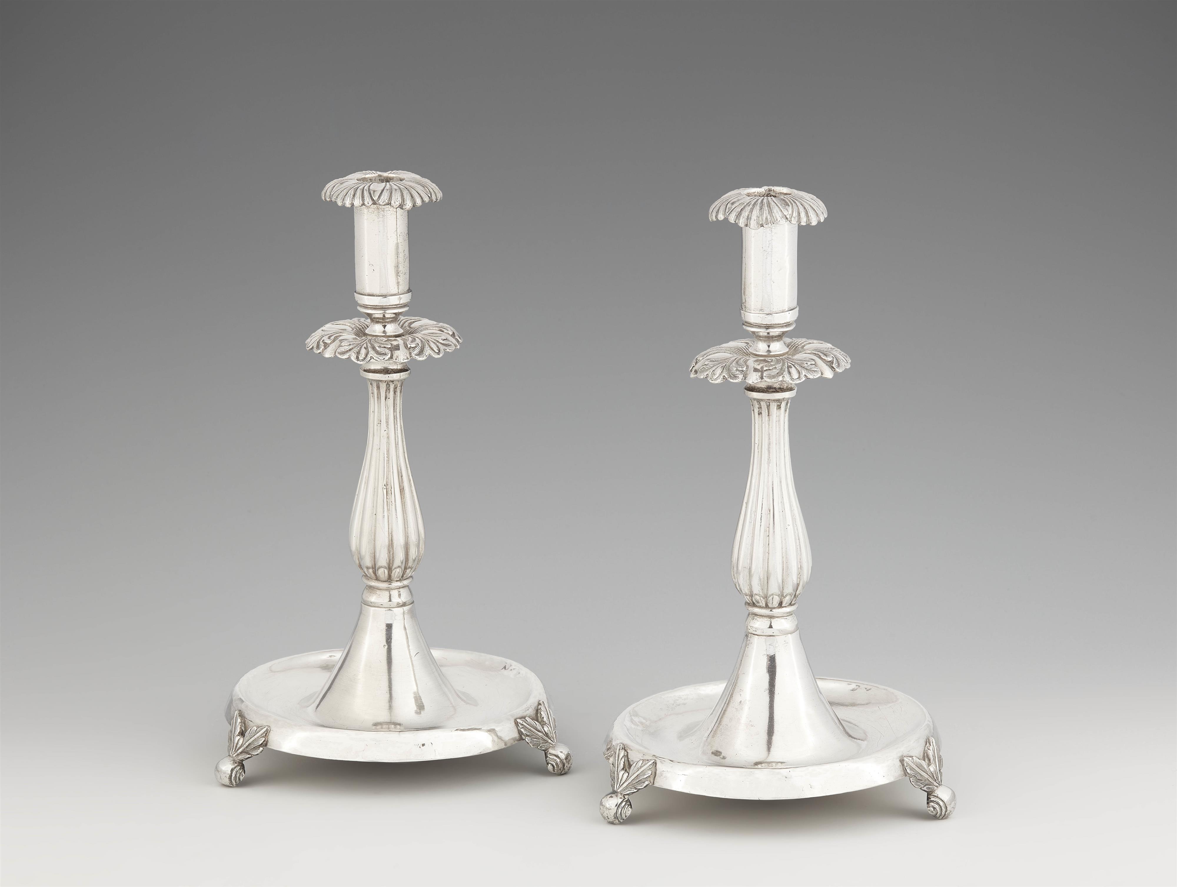 A pair of South American silver candlesticks - image-1