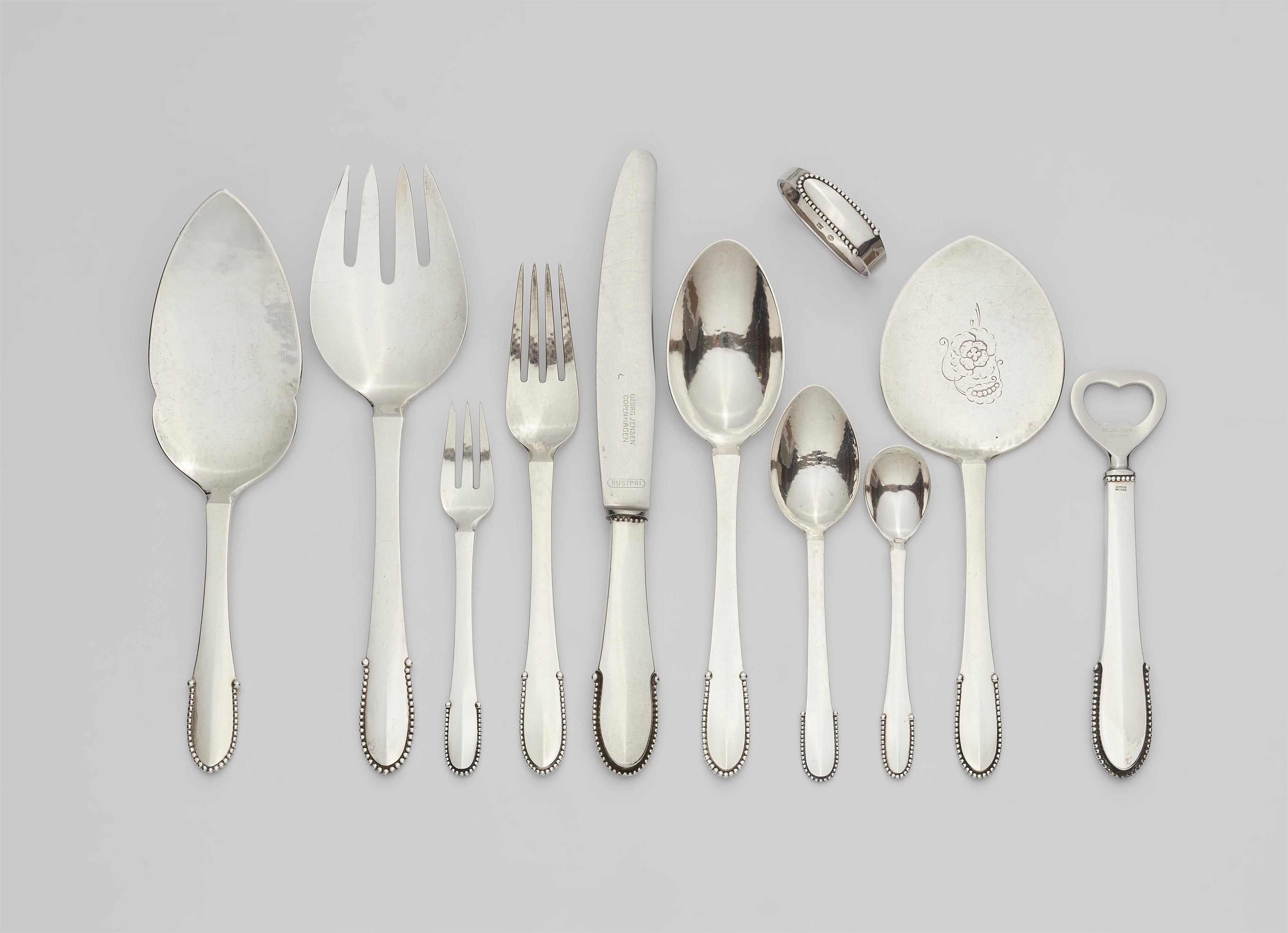 An Georg Jensen silver cutlery set, no. 7 - image-1