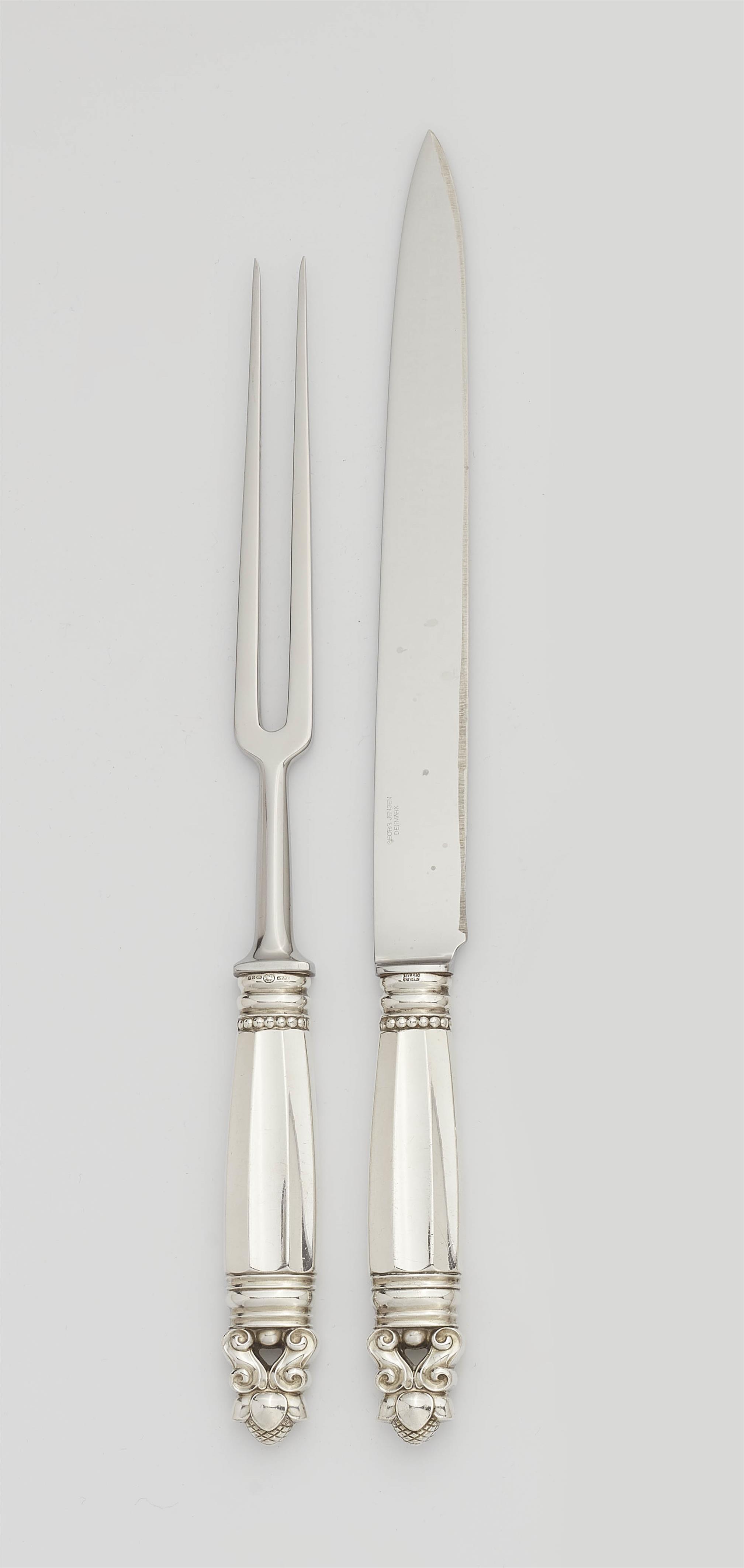 A set of Copenhagen silver cutlery, model no. 62 - image-1