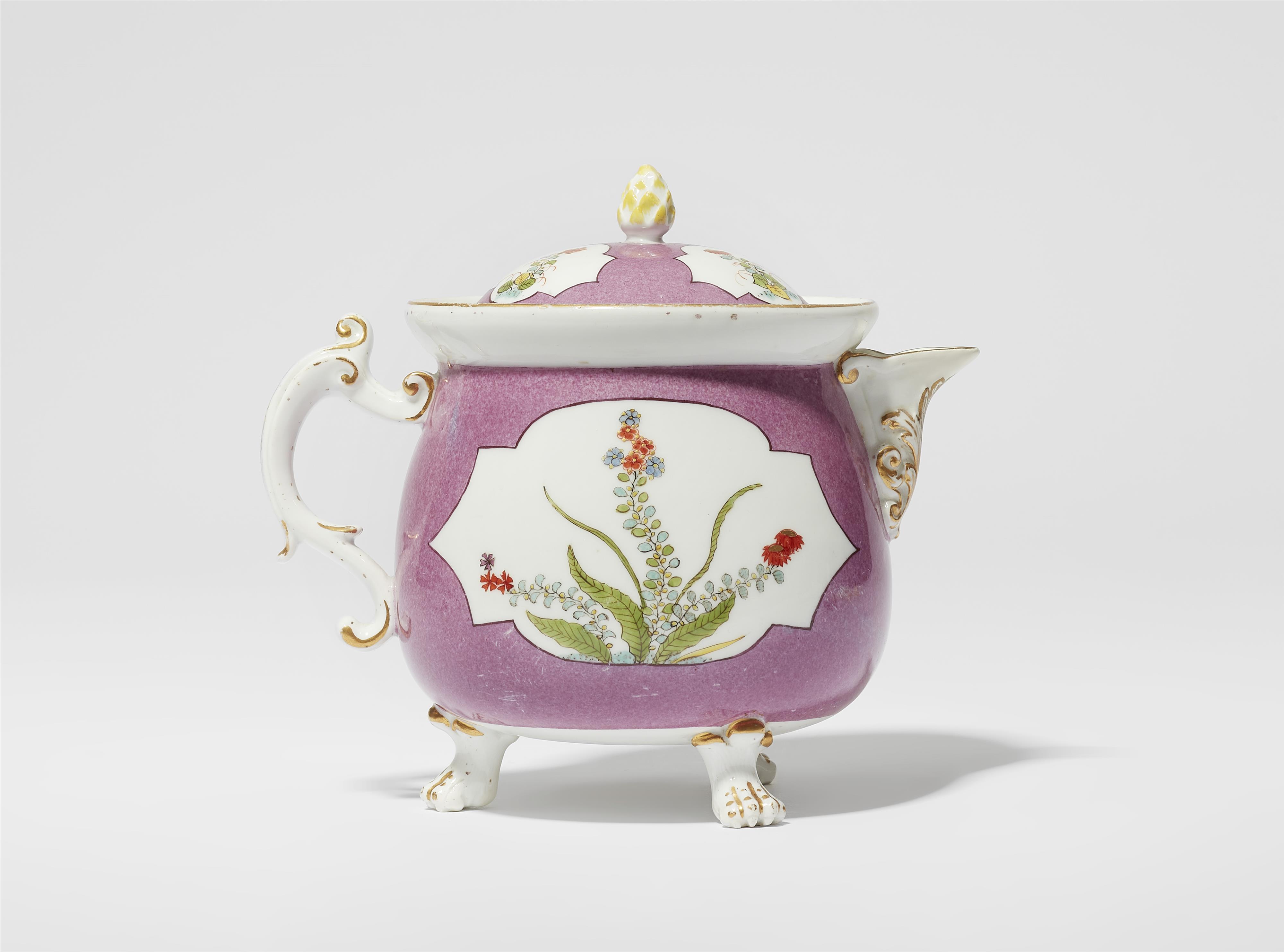 A Meissen porcelain soup bowl with purple ground - image-2