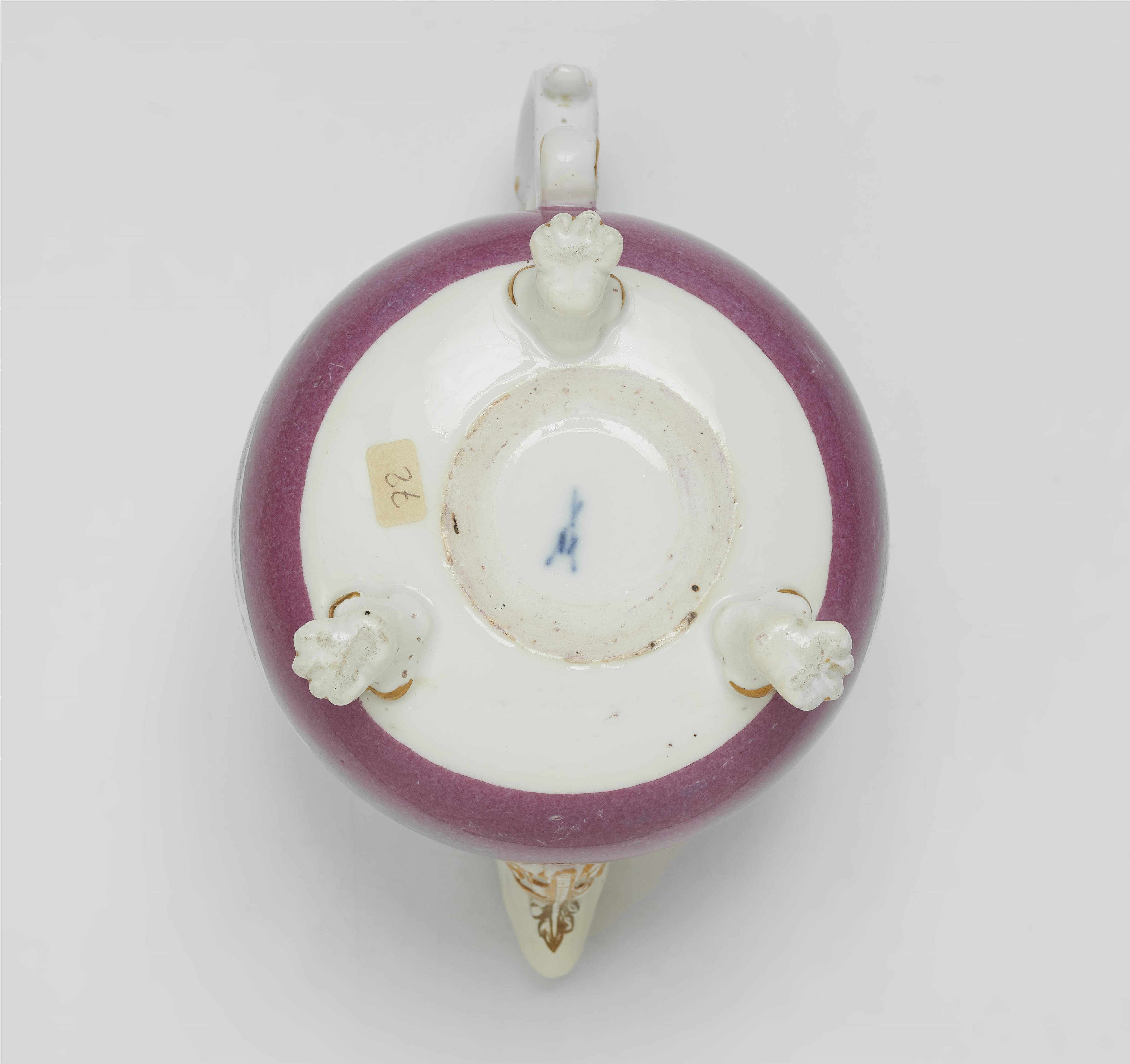 A Meissen porcelain soup bowl with purple ground - image-4