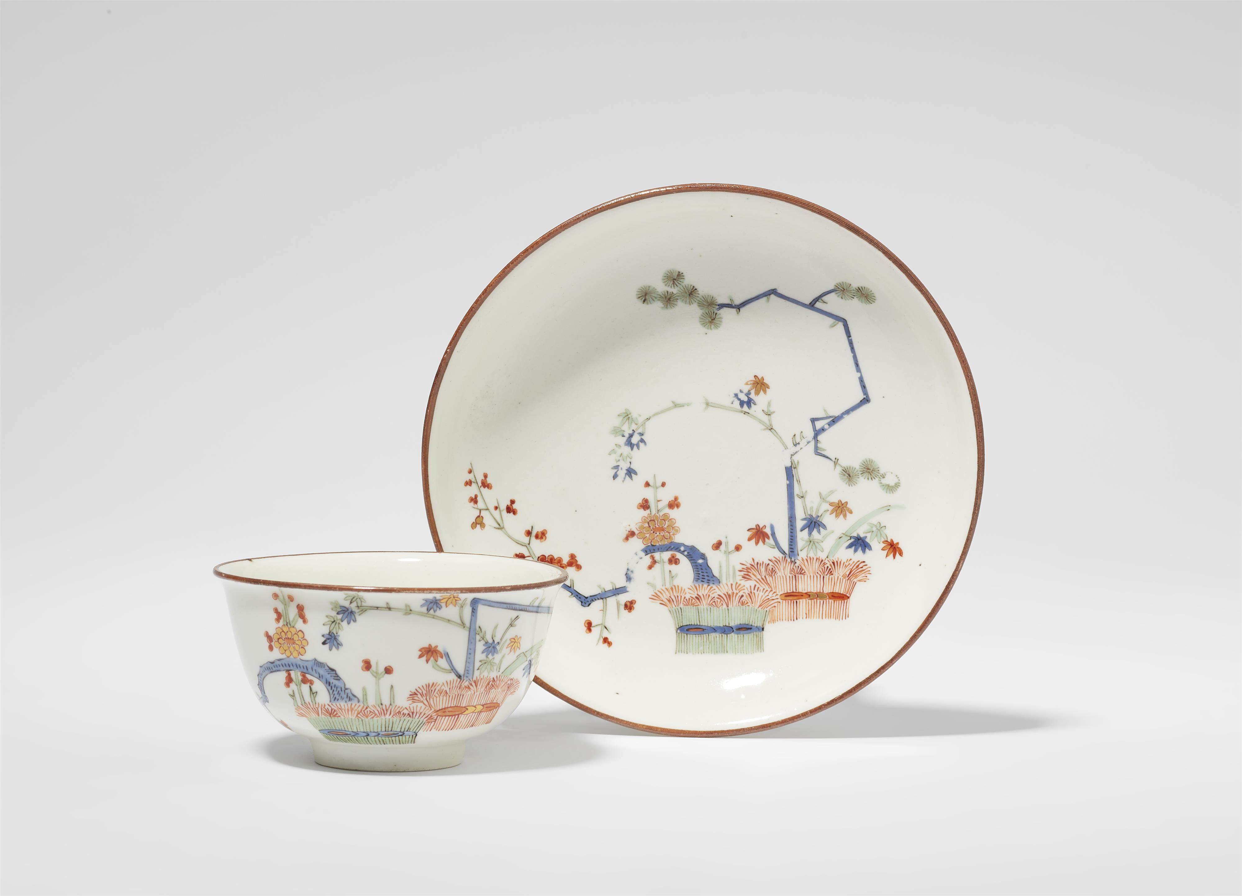 A Meissen porcelain tea bowl and saucer with a palace inventory number from the tower room of the residence palace Dresden - image-6