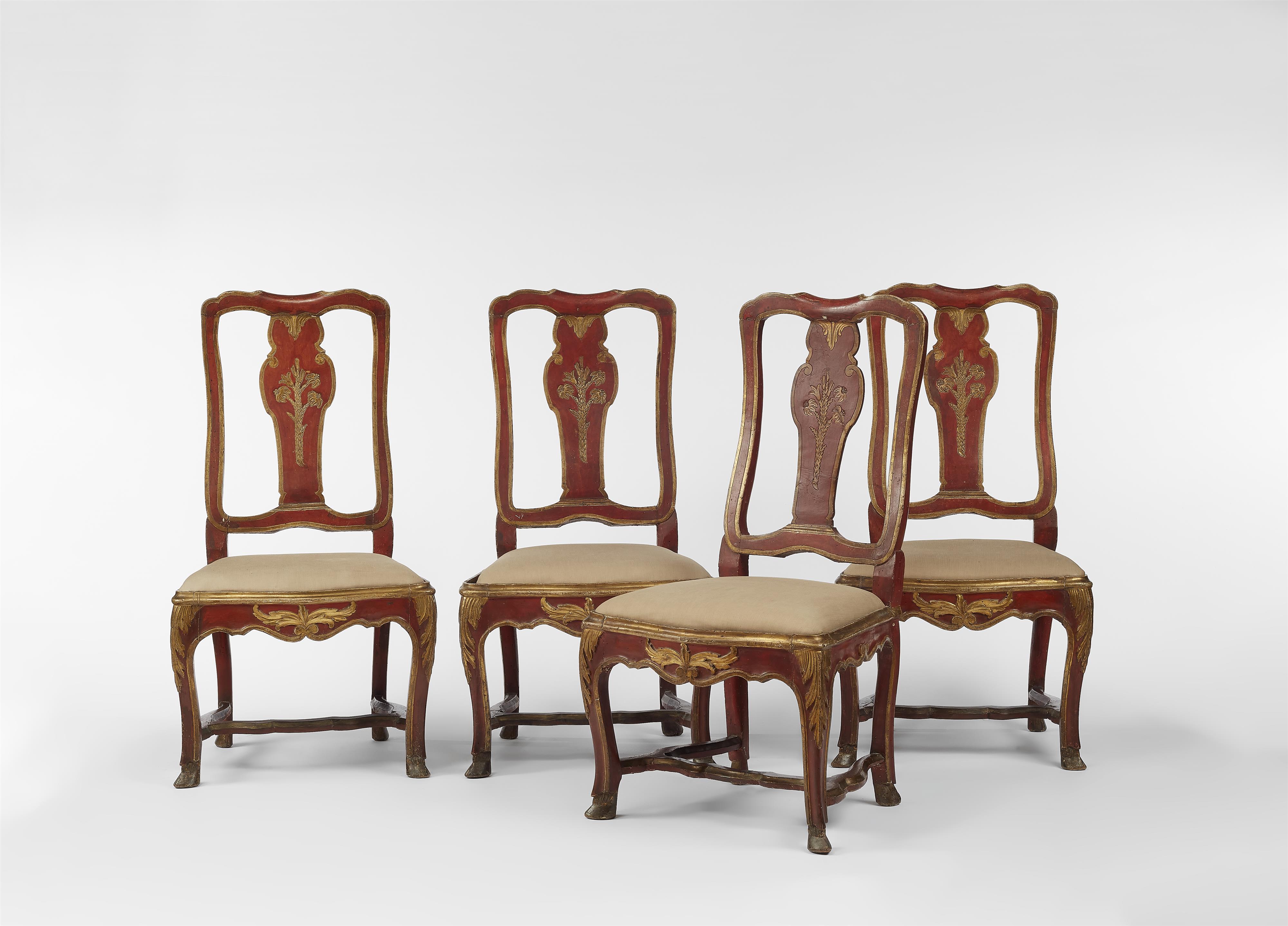 Four Italian laquered hardwood chairs - image-1