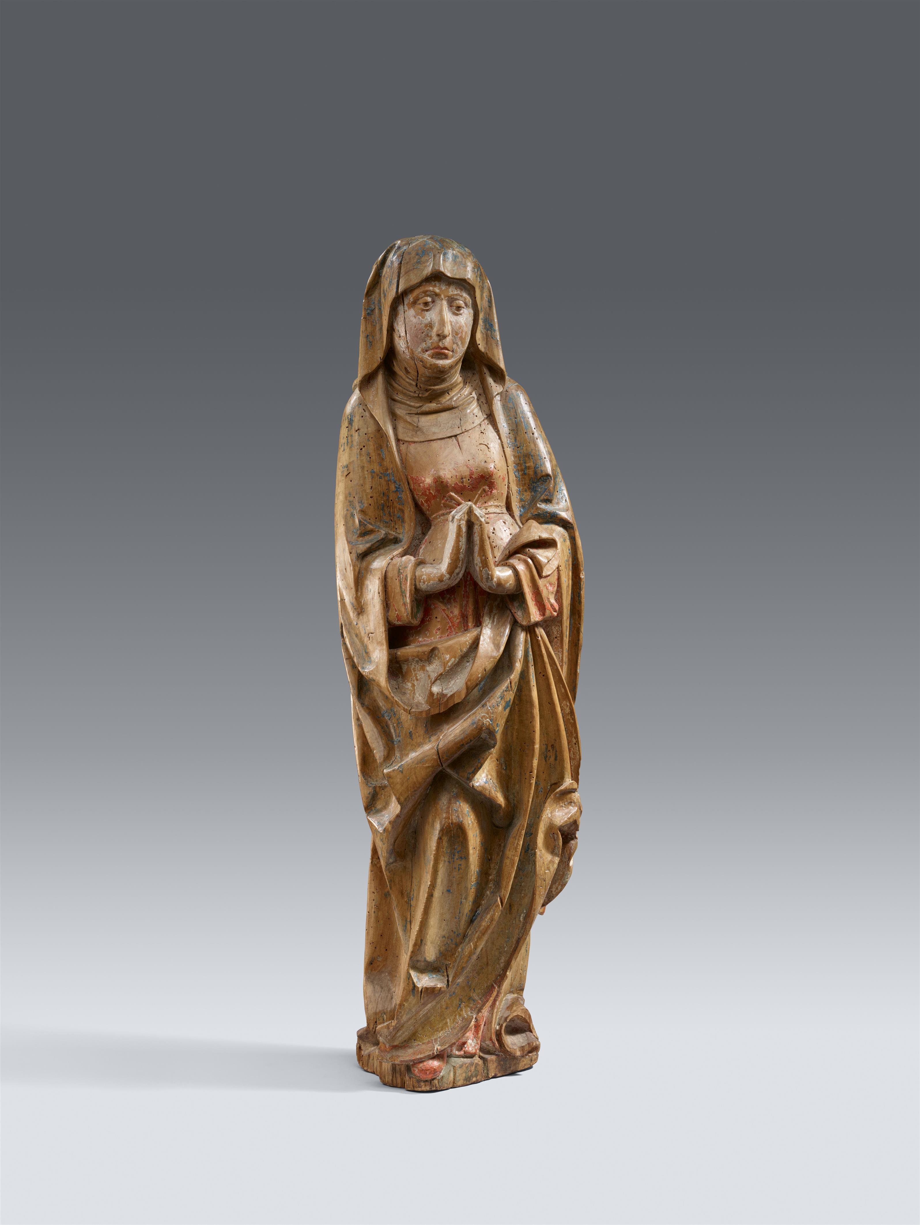 Franconia circa 1500/1510 - A Franconian carved wooden figure of the Mourning Virgin, circa 1500/1510 - image-2