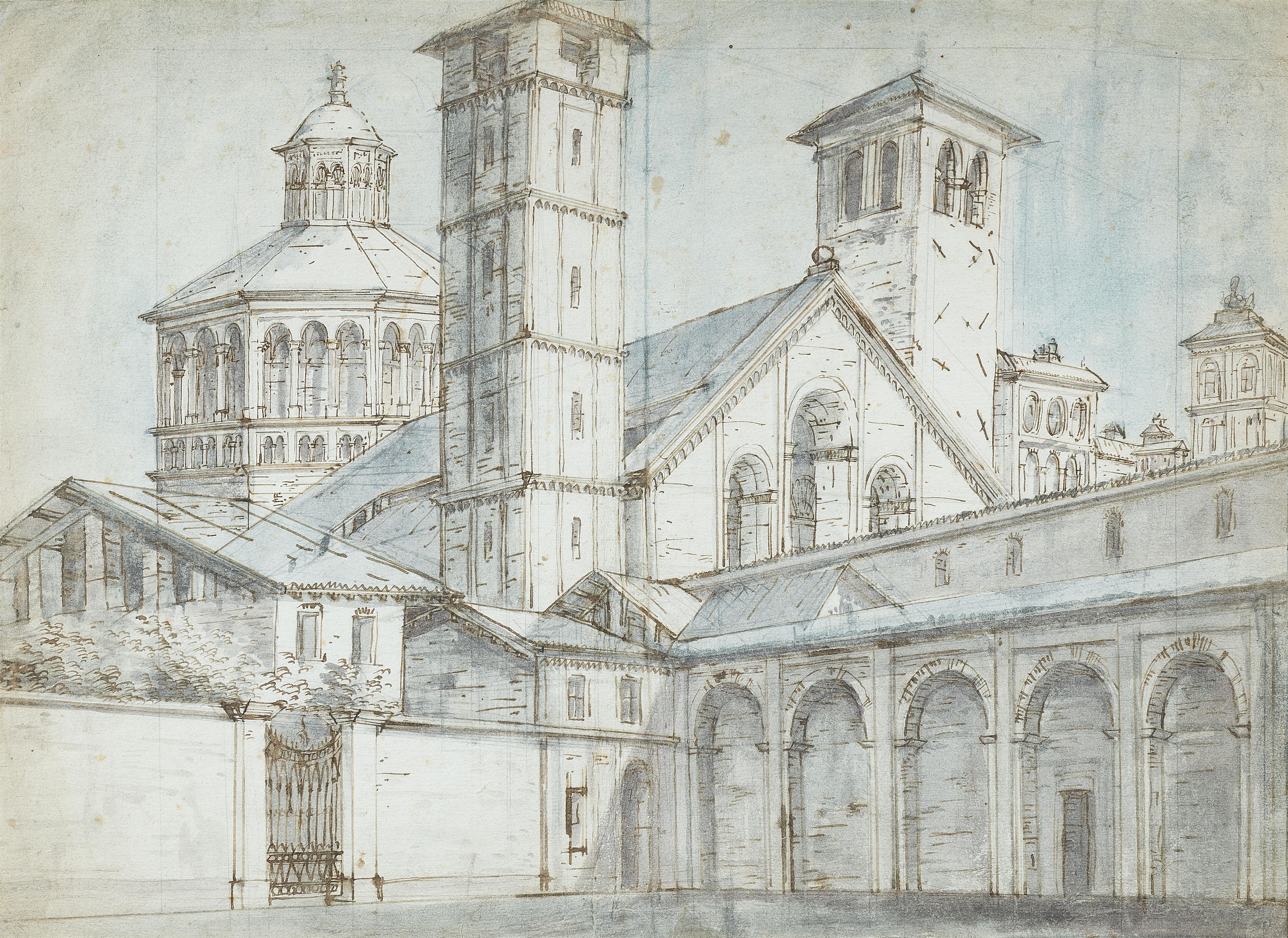 Italian School 18th century - The Church of San Ambrogio in Milan - image-1