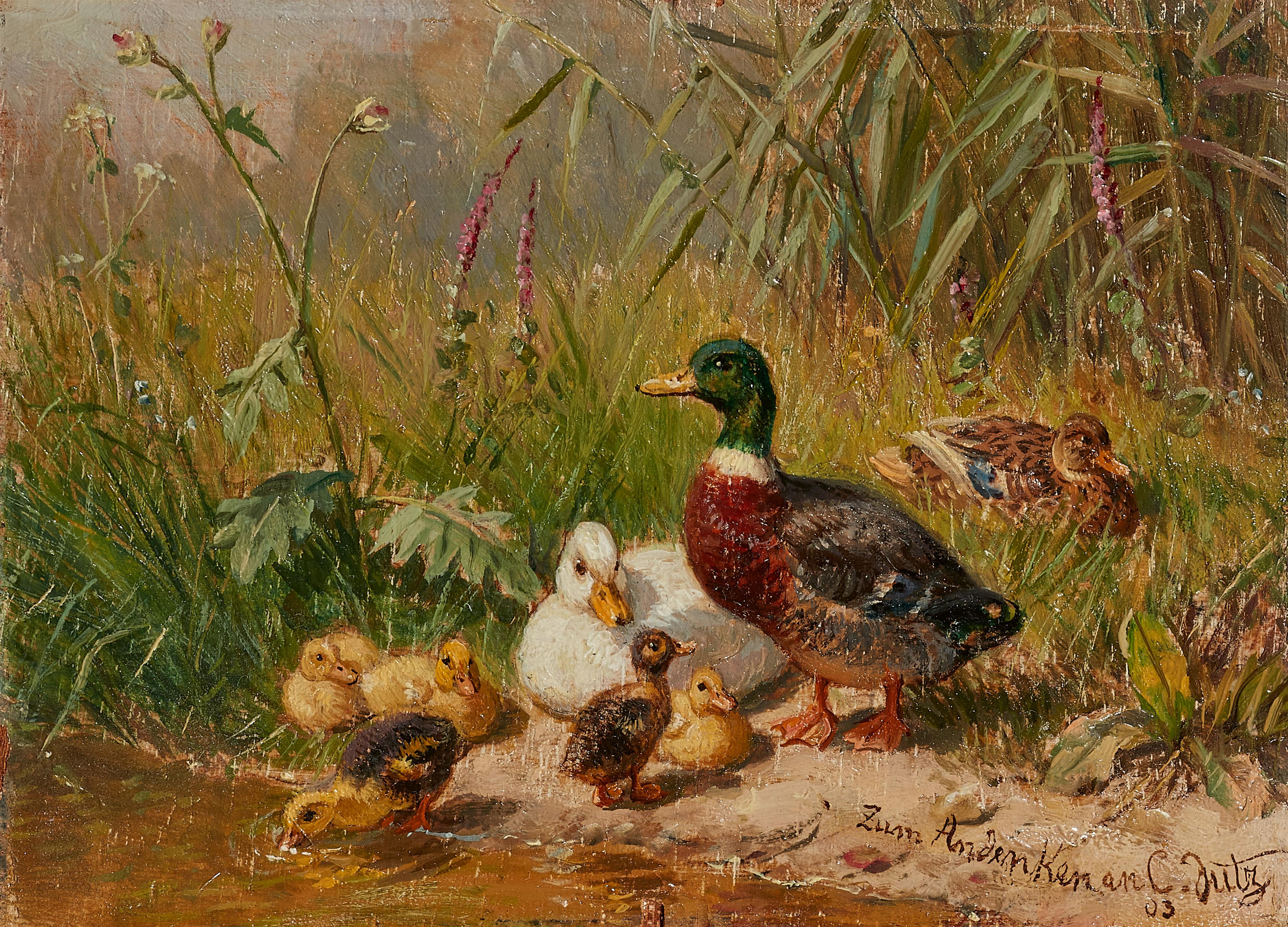 Carl Jutz the Elder - Ducks on the Water - image-1