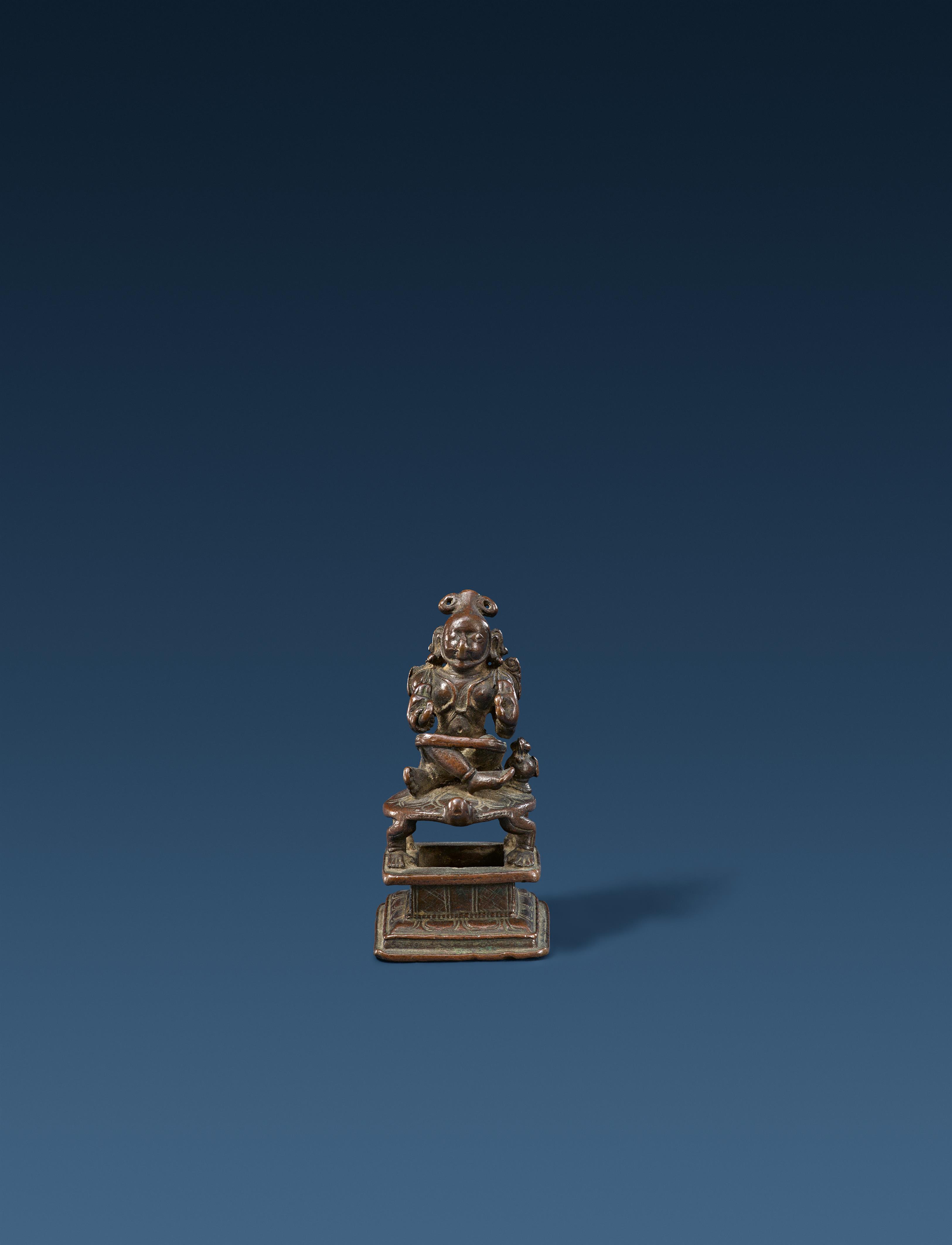 Maharishi Agastya. Bronze. Süd-Indien, Karnataka. 18./19. Jh. - image-1
