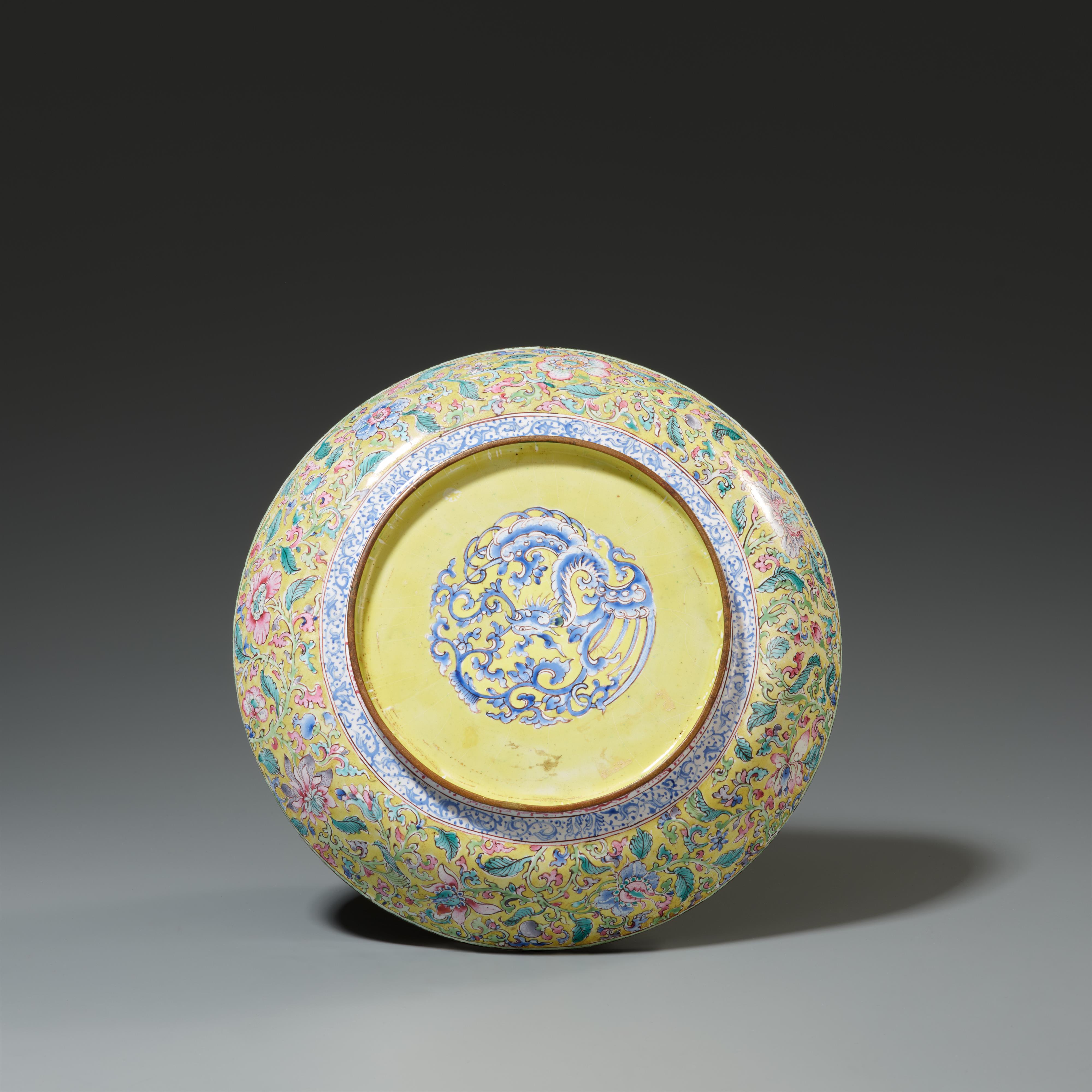 A painted enamel on copper dish. Mid-18th century - image-2