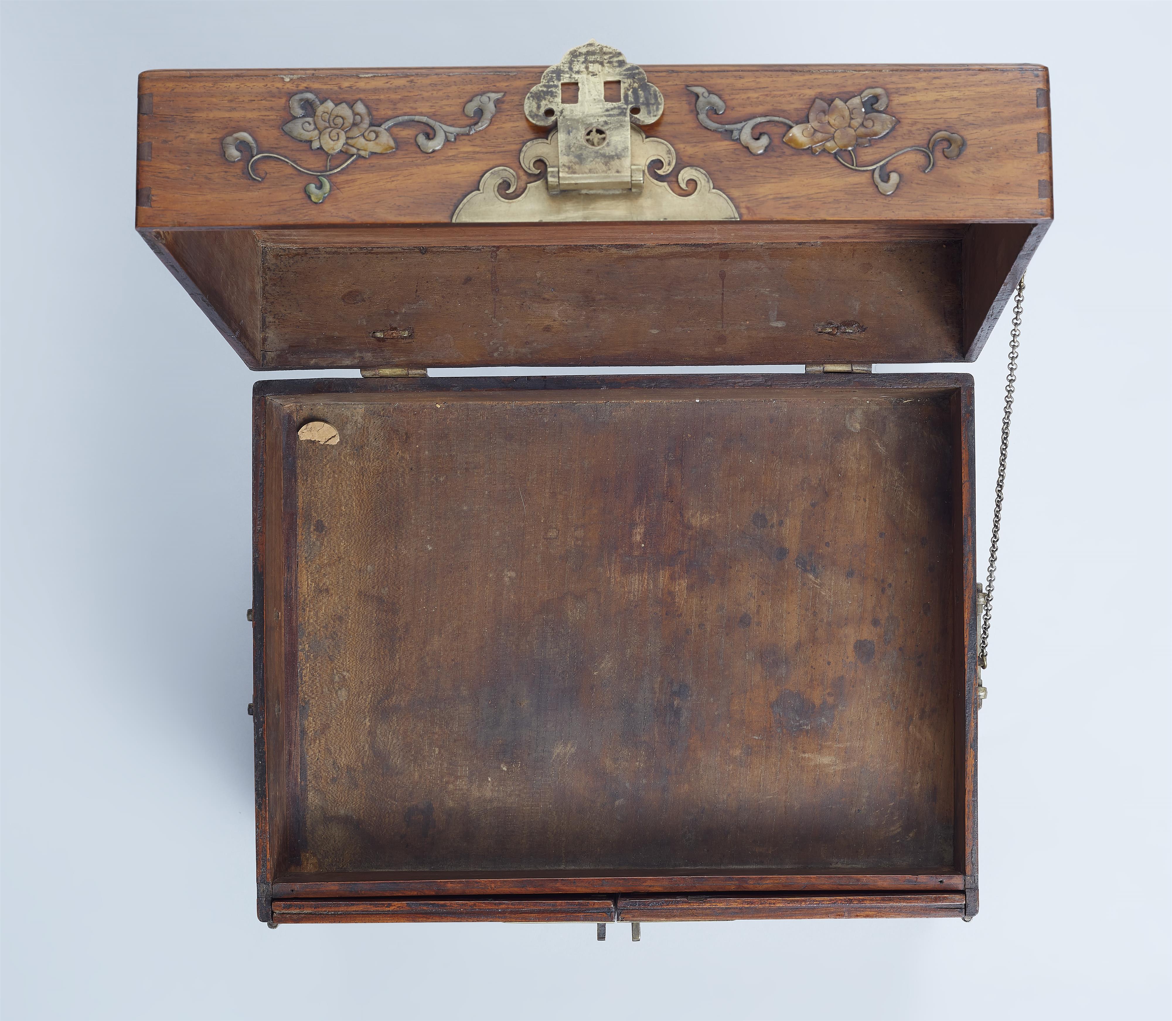 An inlaid huanghuali wood seal chest. 17th century - image-6