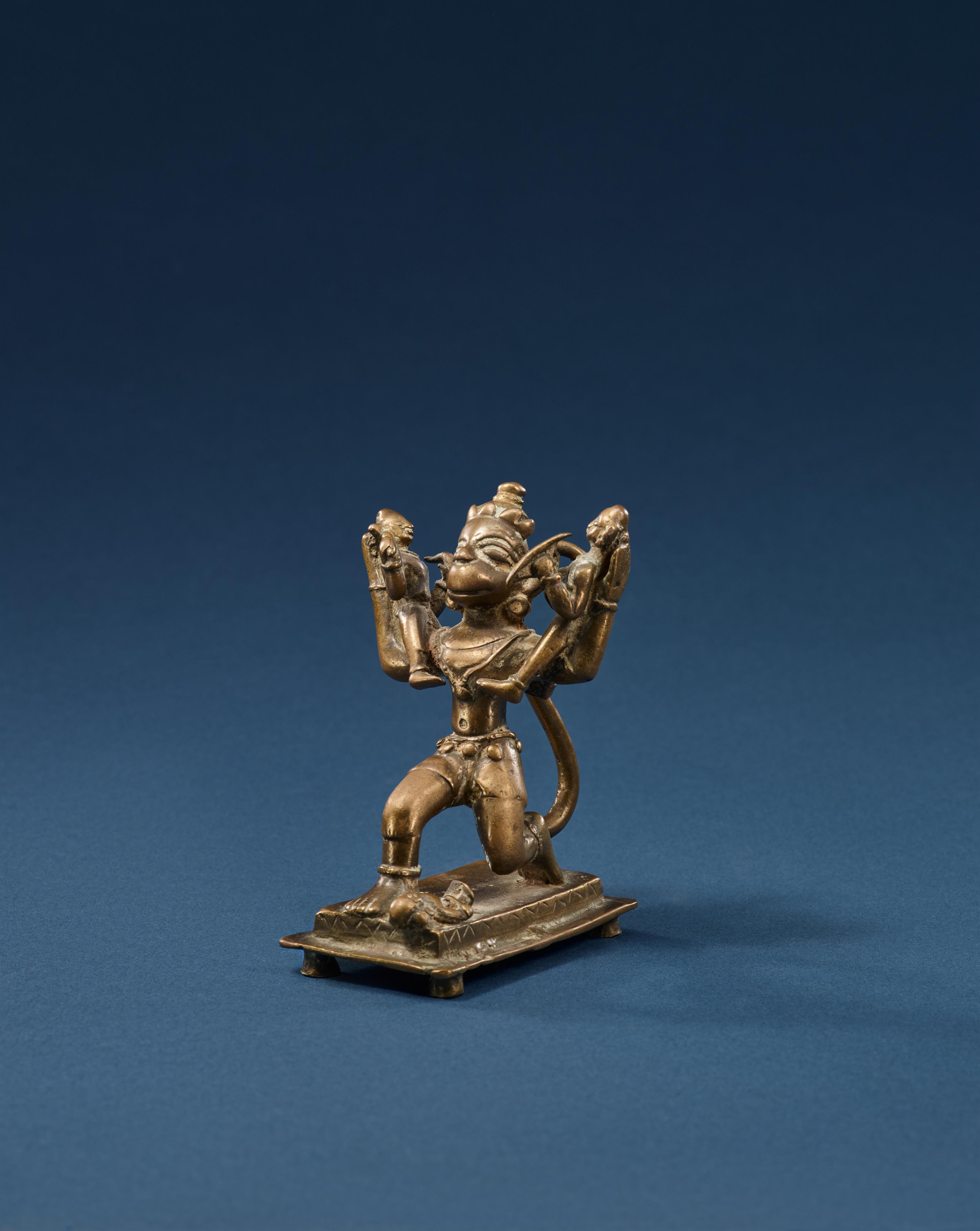 A Northern India copper alloy figure of Hanuman. 18th/19th century - image-2