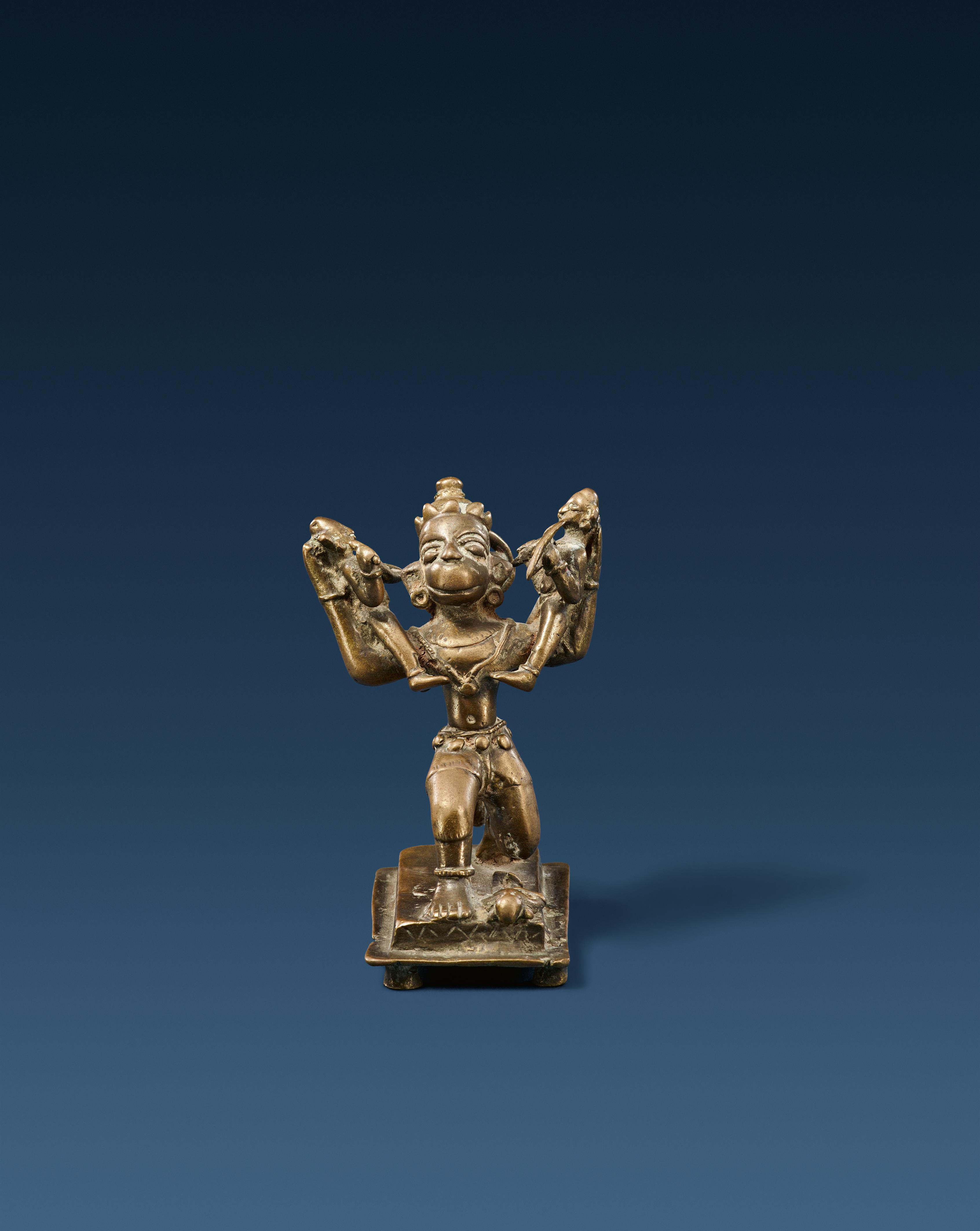 A Northern India copper alloy figure of Hanuman. 18th/19th century - image-1