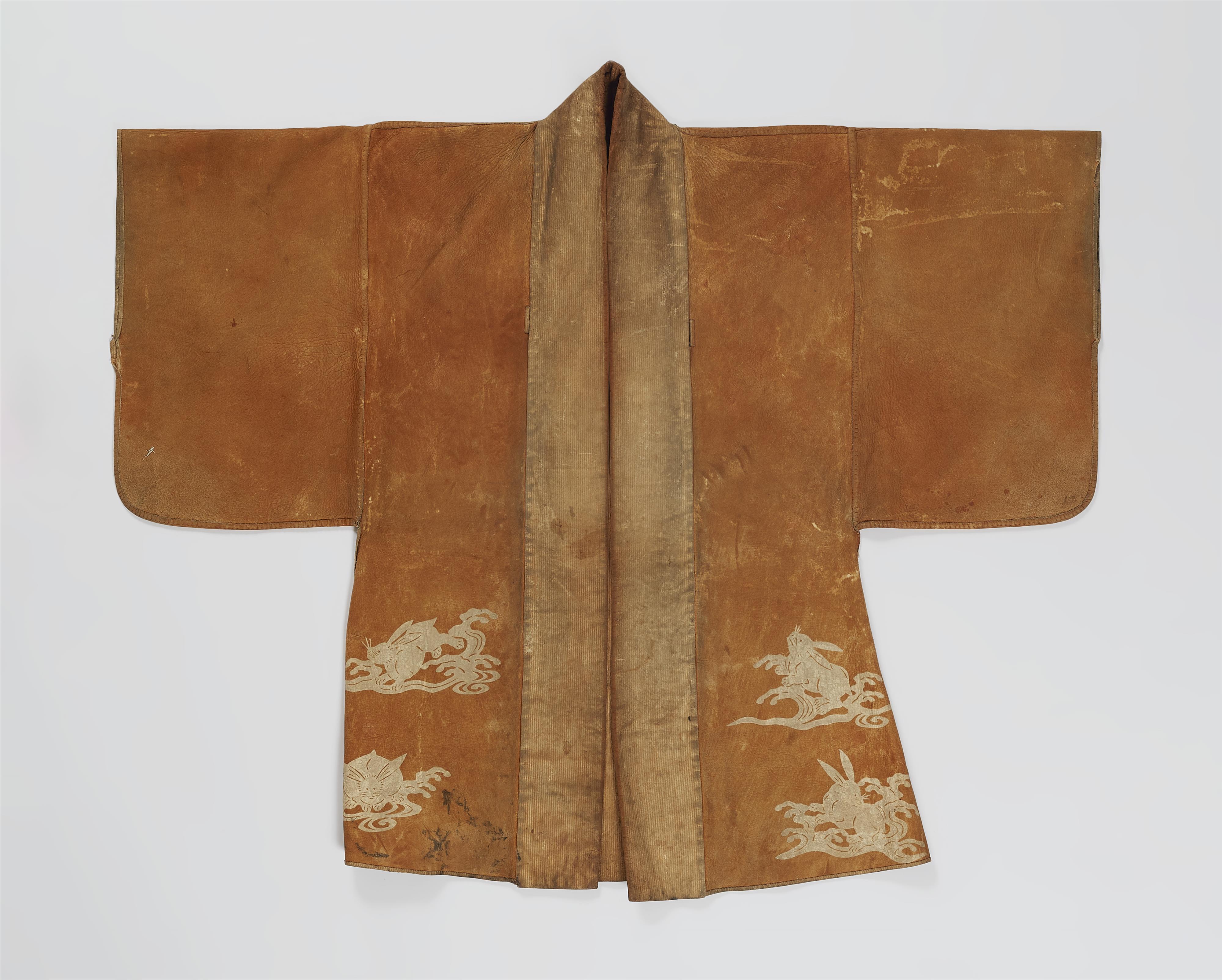 A leather fireman's coat (kawabaori). 19th century - image-1