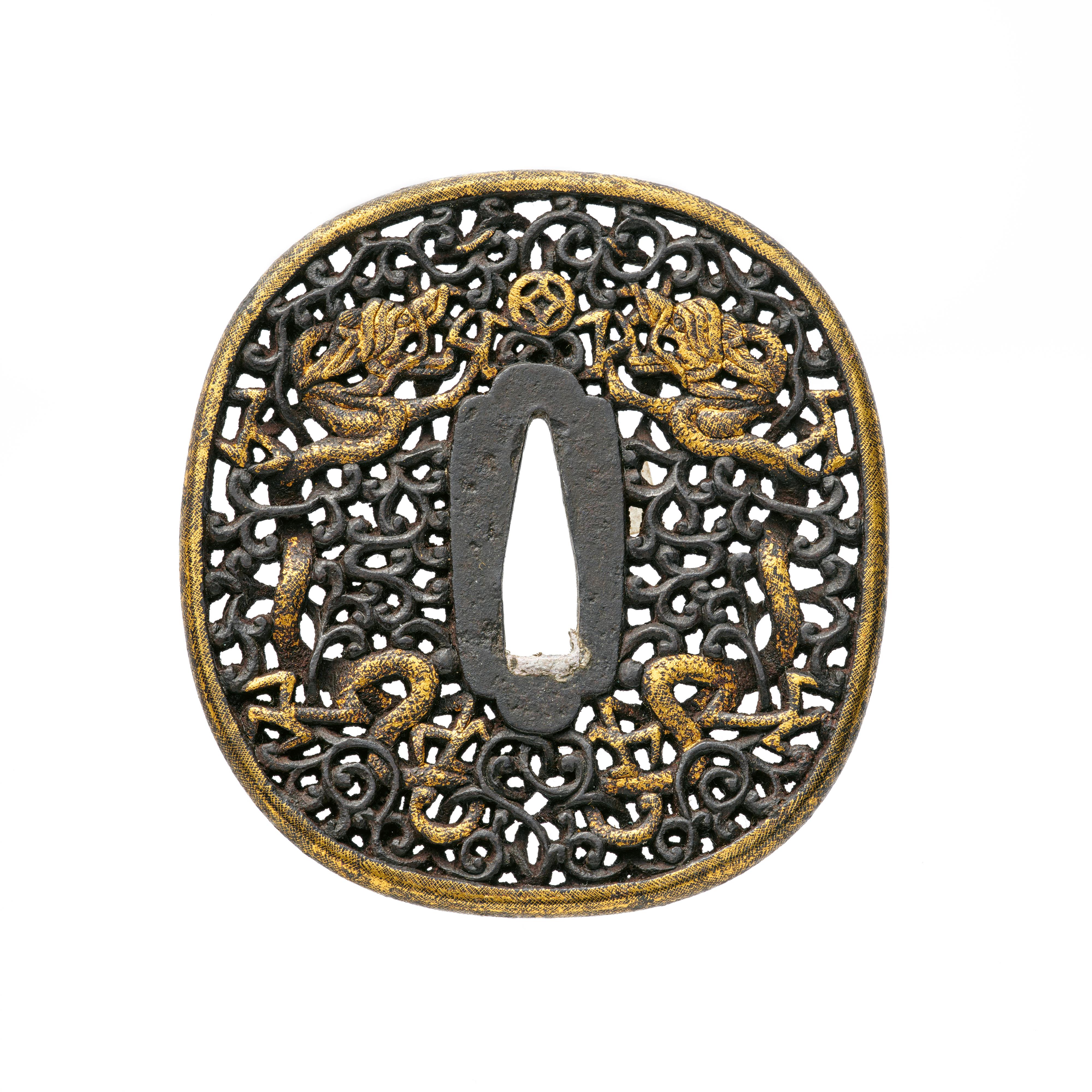 Tsuba. Eisen. Nanban-Arbeit. 17./18. Jh. - image-1