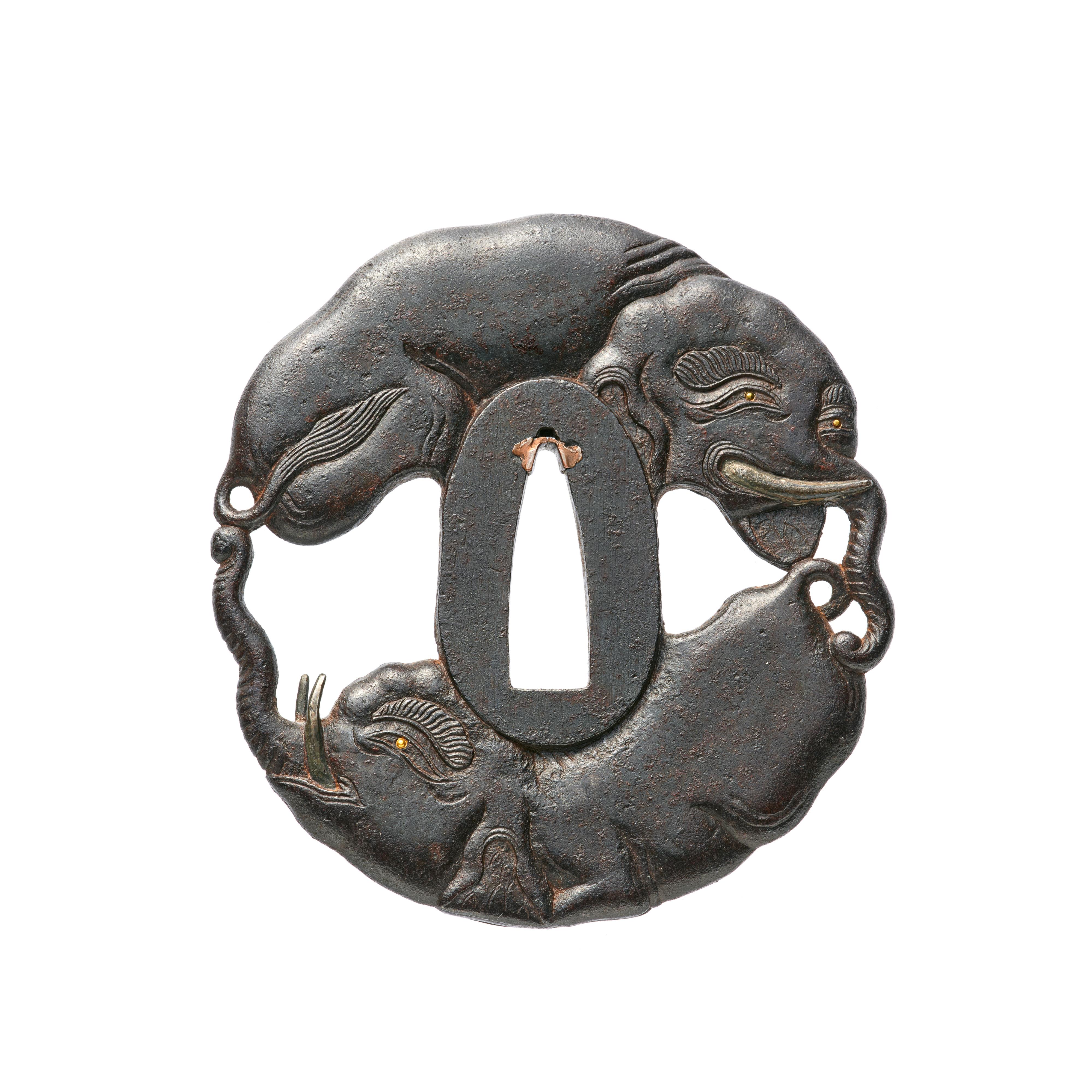 An Echizen iron tsuba. 18th/19th century - image-1