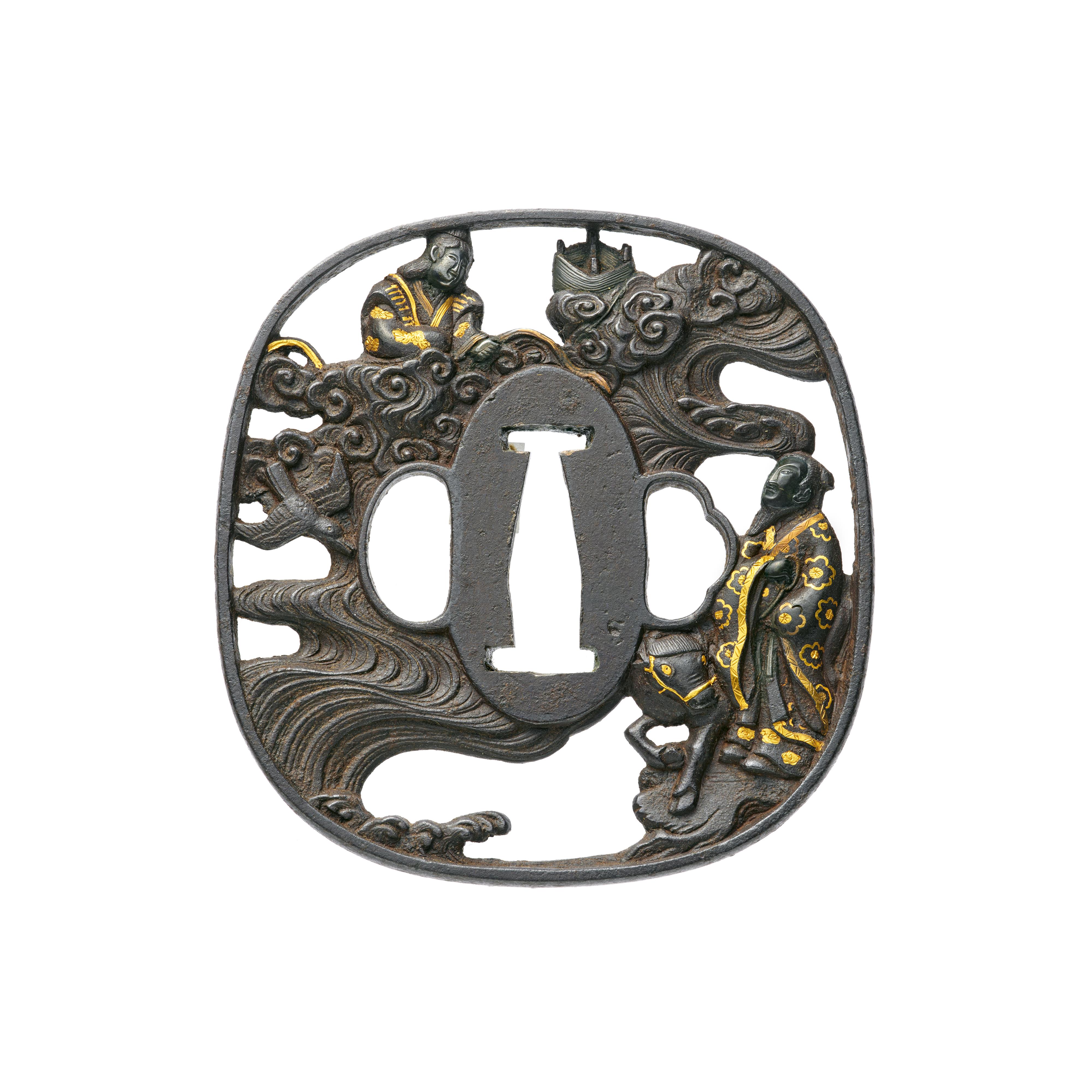 A iron Tetsugendō tsuba. 18th/19th century - image-1