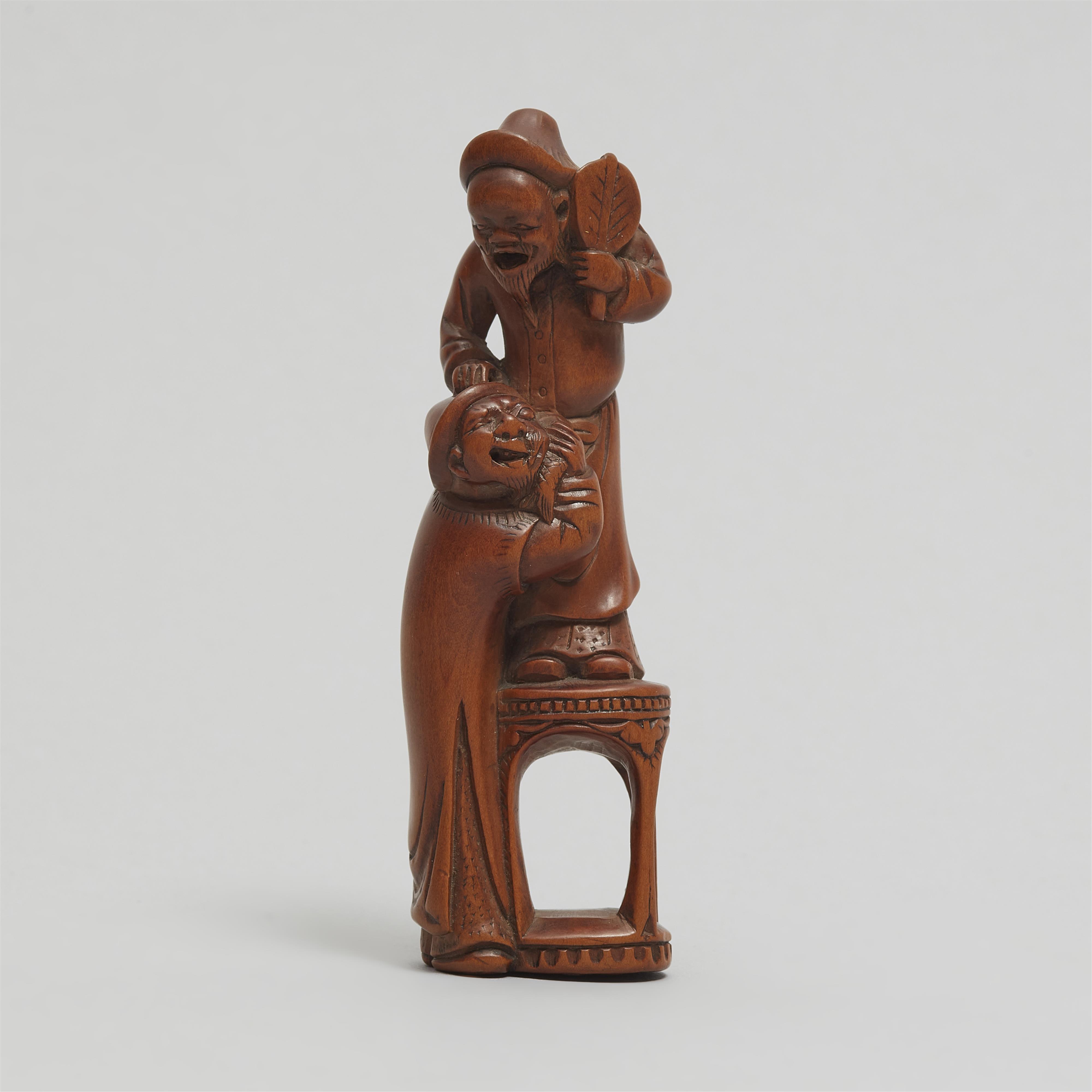 Siegel-Netsuke. Buchsbaum. 19. Jh. - image-3