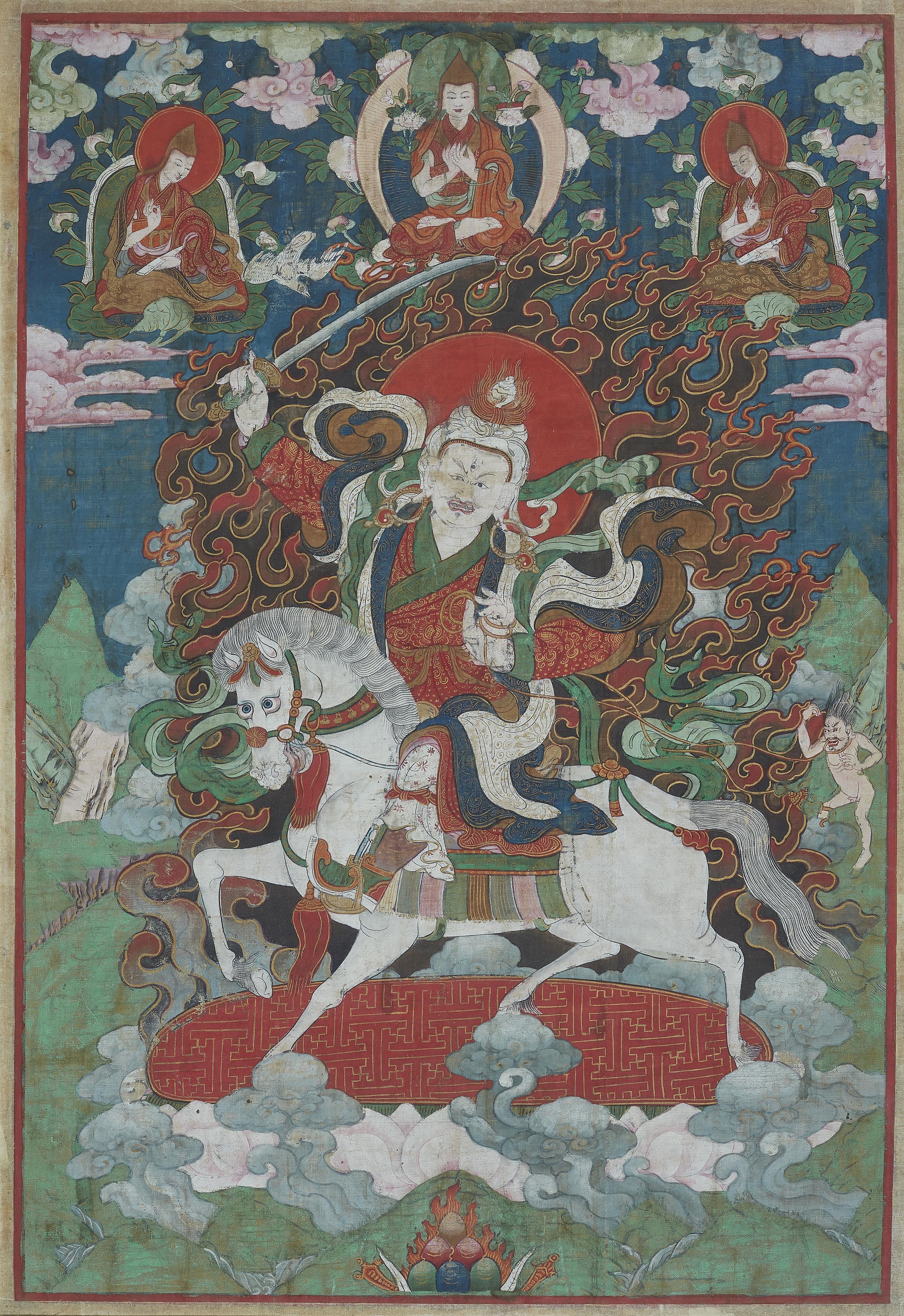 A Tibetan Thangka of Tshangpa Karpo. 18th century - image-1