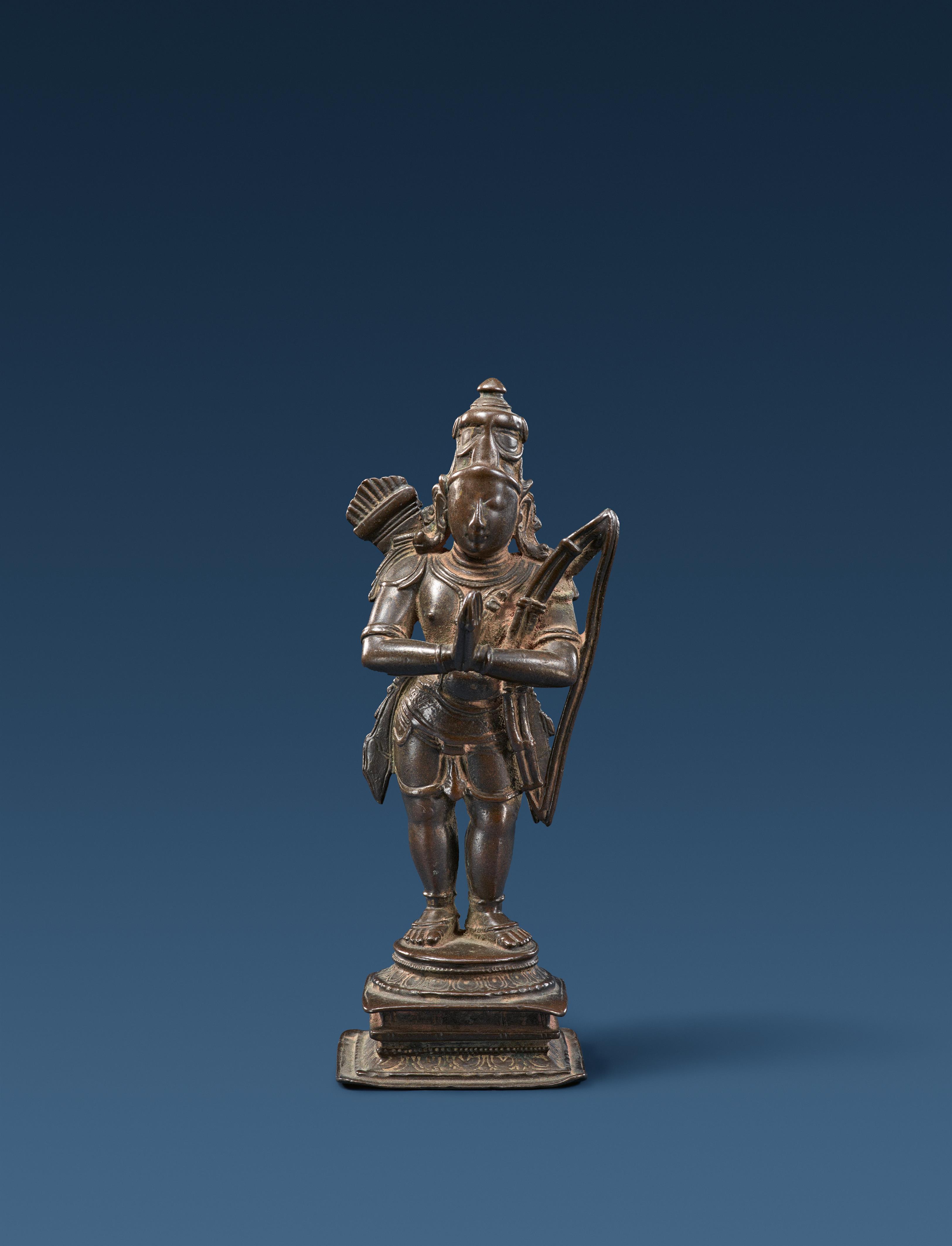 A South Indian bronze figure of Rama. 17th/18th century - image-1