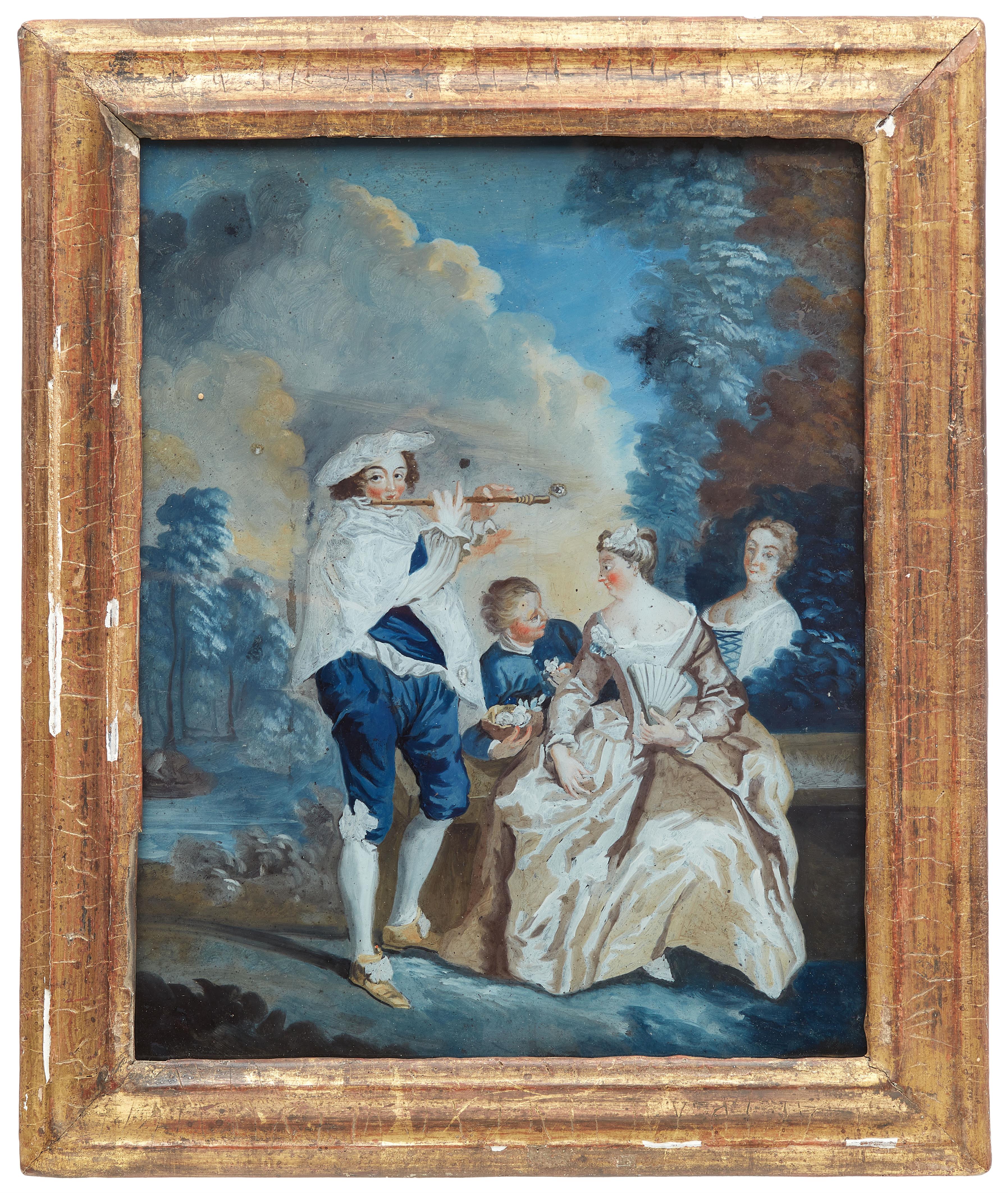 Merry company with a flautist
China, produced for the European market, last quarter 18th C. - image-1