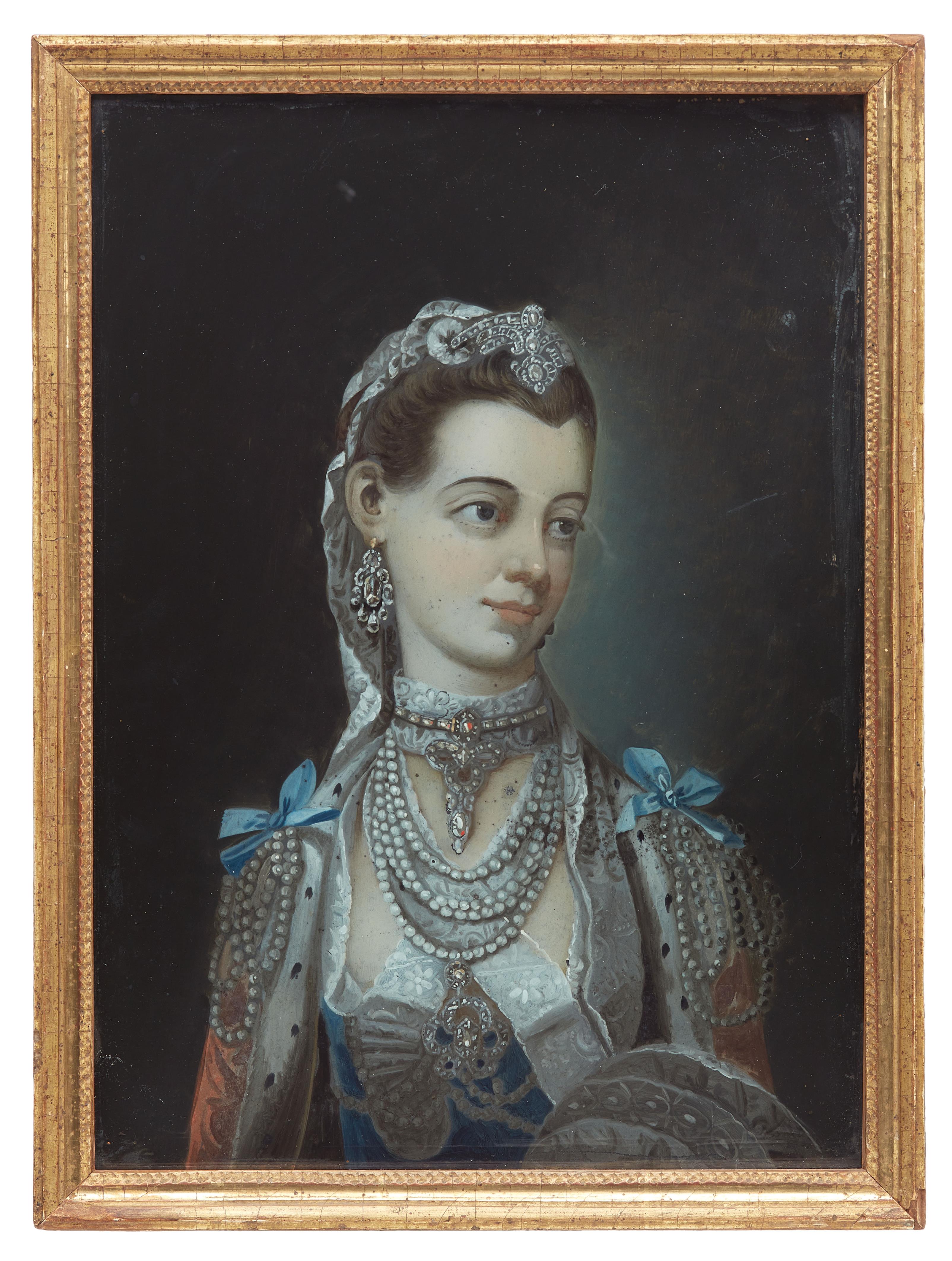 Queen Charlotte of England 
(born Duchess of Mecklenburg, 1744 - 1818)
China, Guangzhou/ Canton, for the English market, late 18th / early 19th C. - image-1