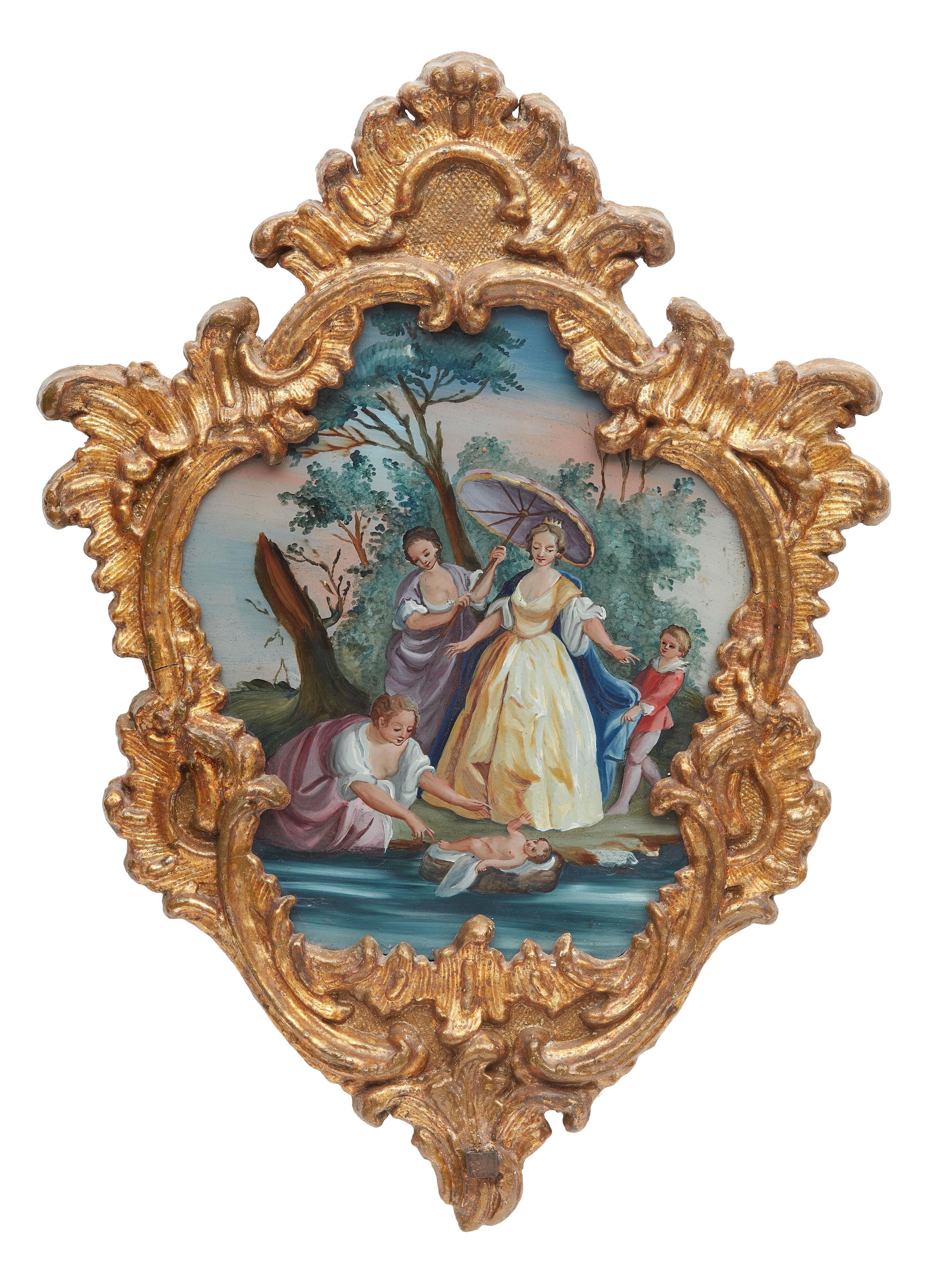 Two blakers with reverse glass paintings
Italy, second half 18th C. - image-1