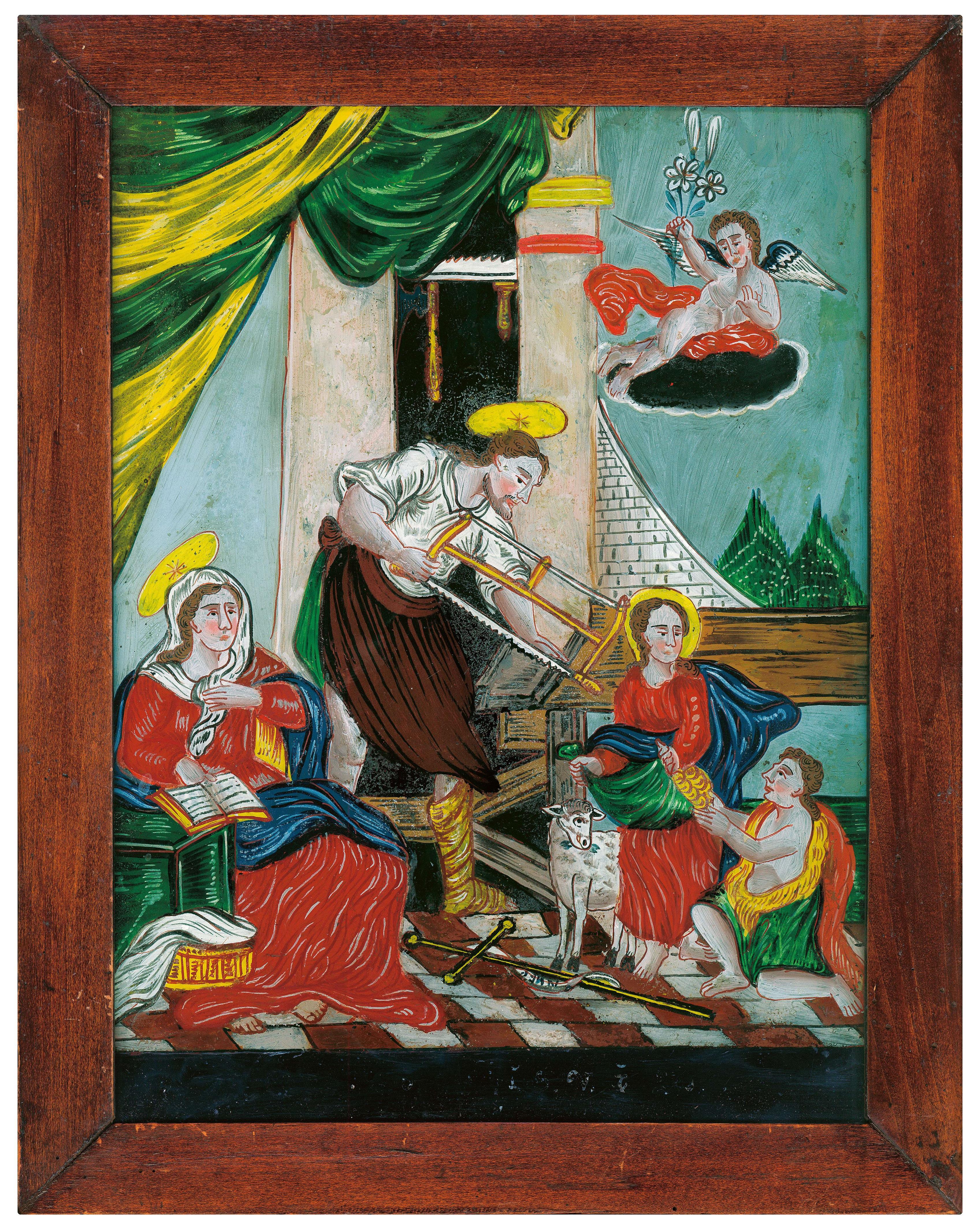 The Holy Family in Joseph's workshop
Northern Bohemia, mid-19th C. - image-1