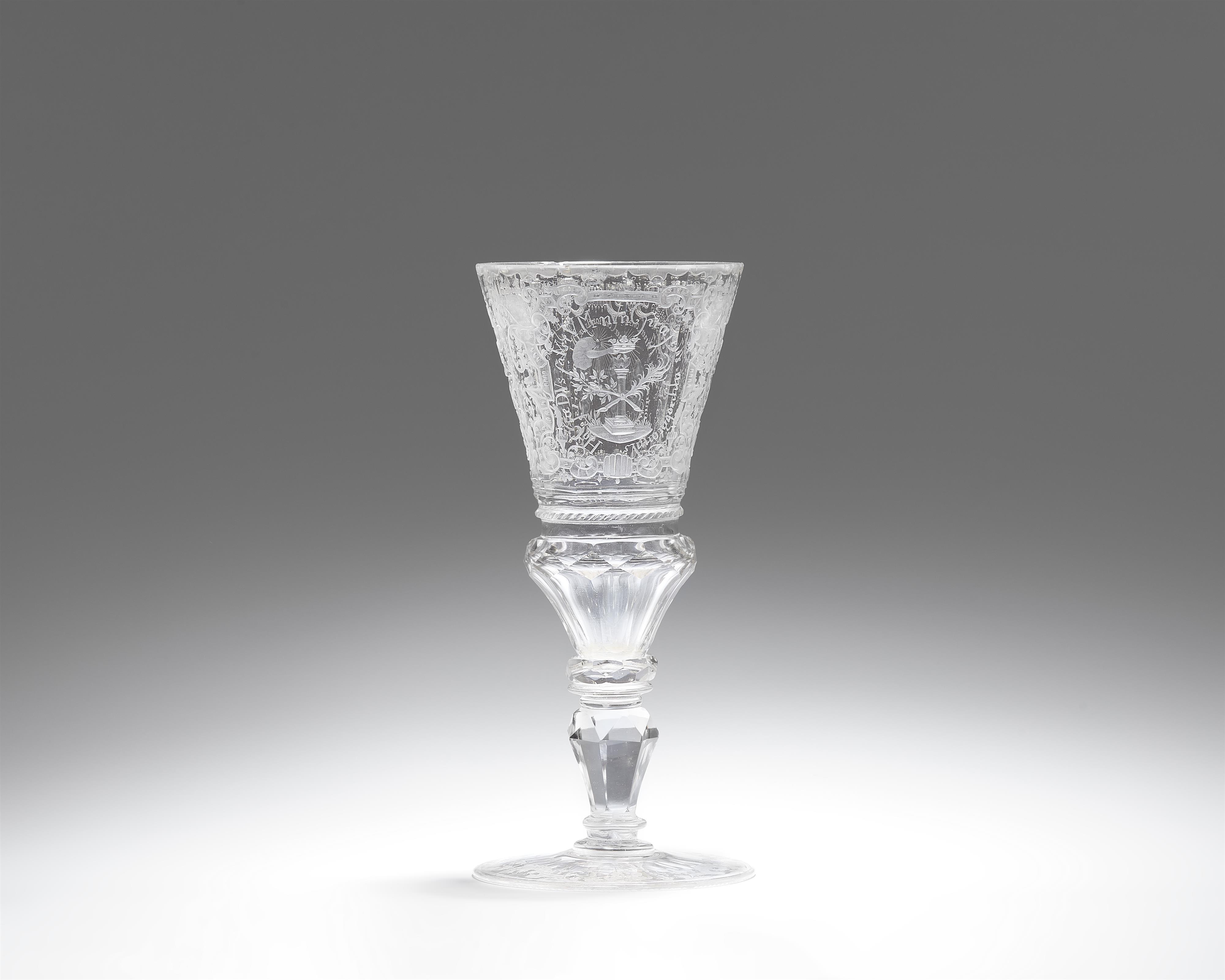 An opulent Silesian cut glass goblet - image-2