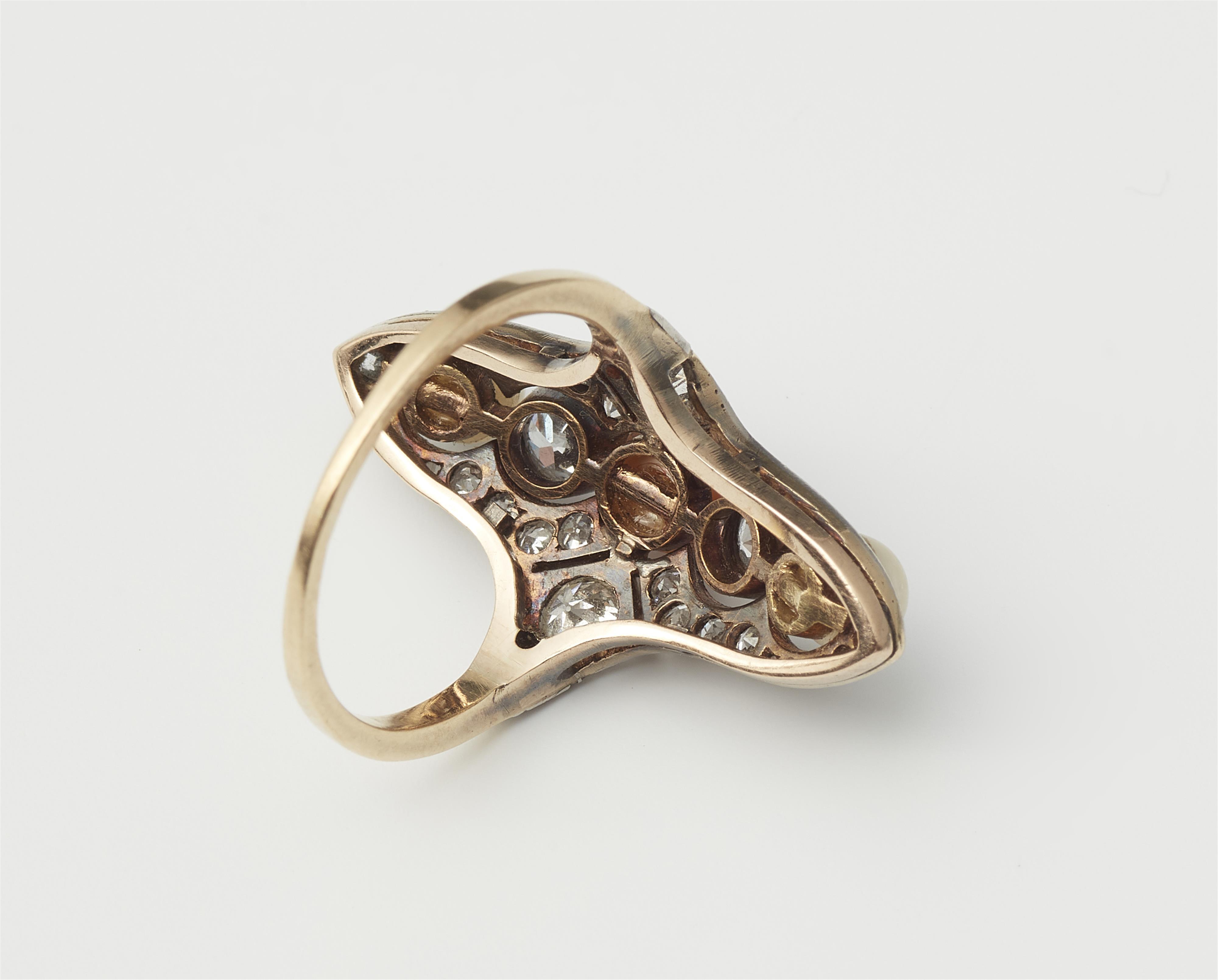 Art Déco- Ring mit Diamanten und Perlen - image-2