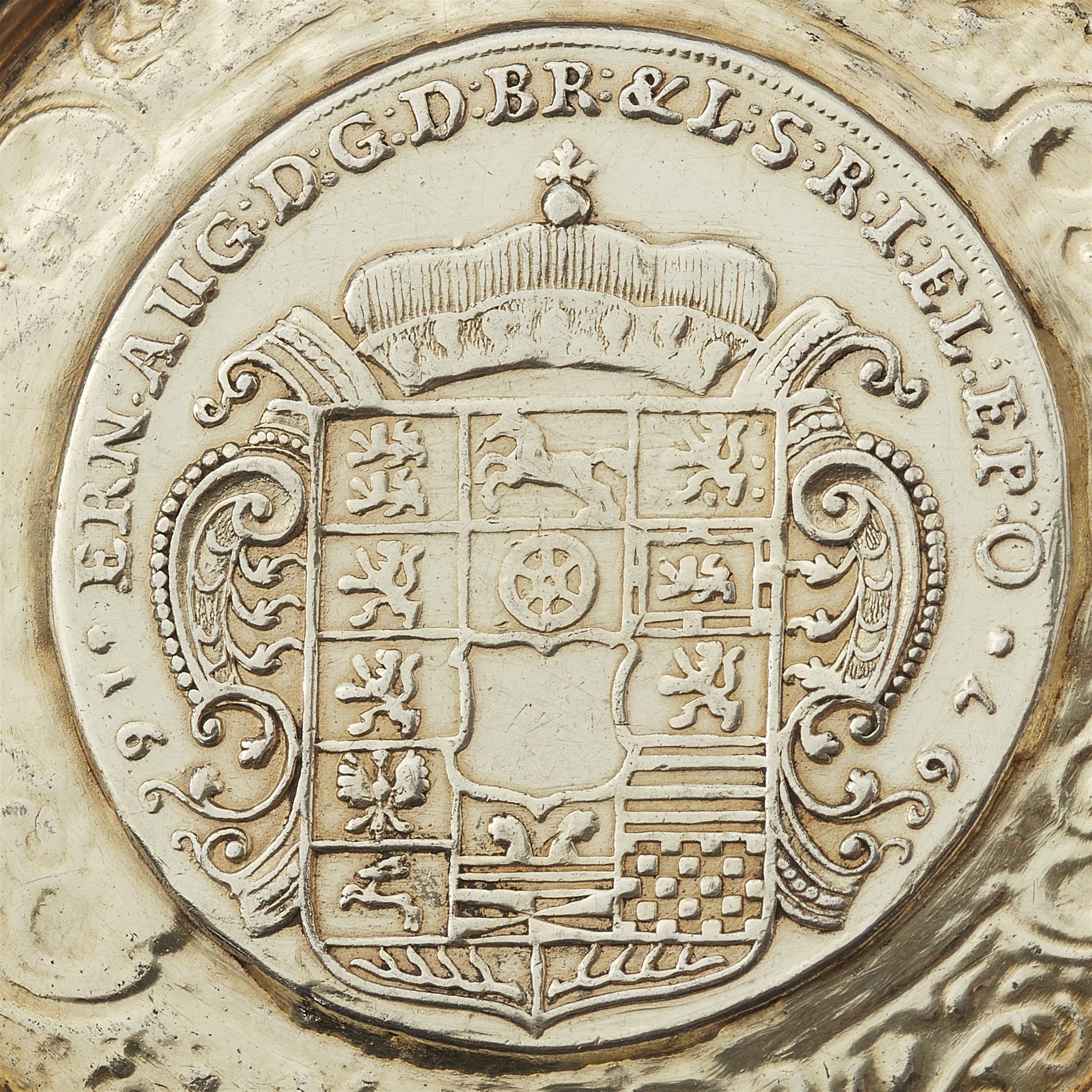 A Stettin silver gilt coin set beaker - image-8