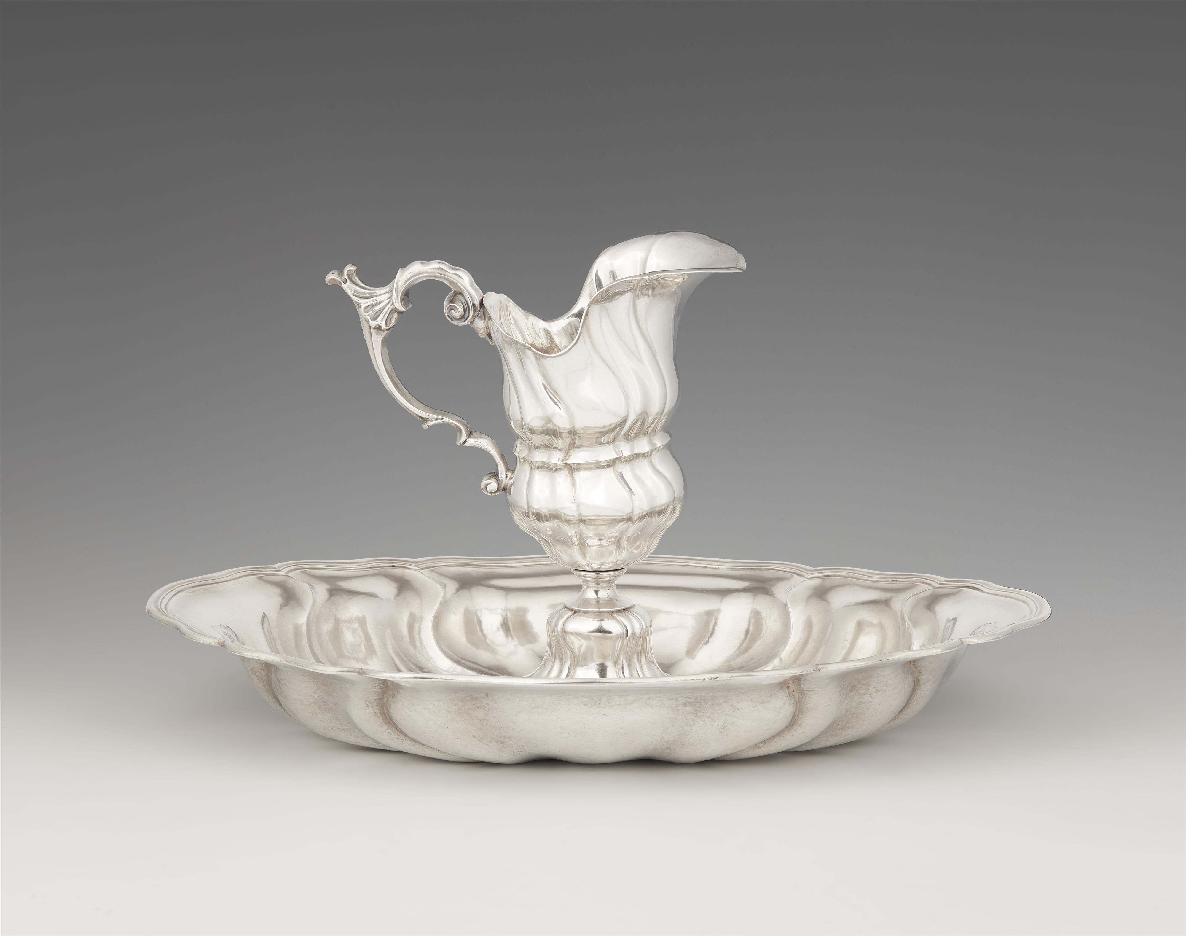 An Augsburg silver basin and ewer - image-1